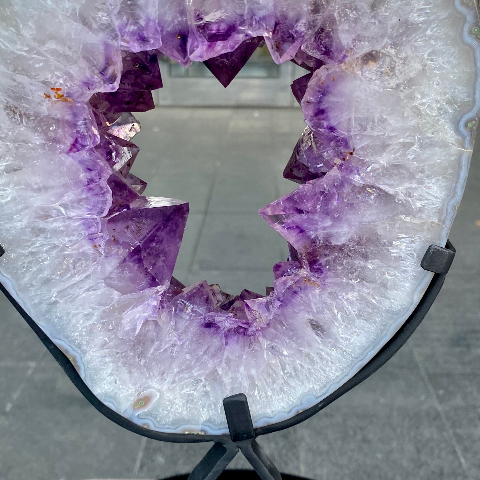 7.14LB Natural amethyst cavity flake quartz crystal mineral specimen