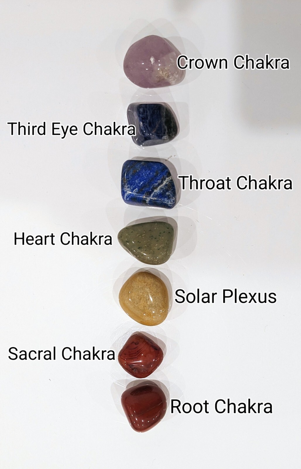 7 Chakra Alignment Stones Reiki Healing & Meditation With Velvet Pouch