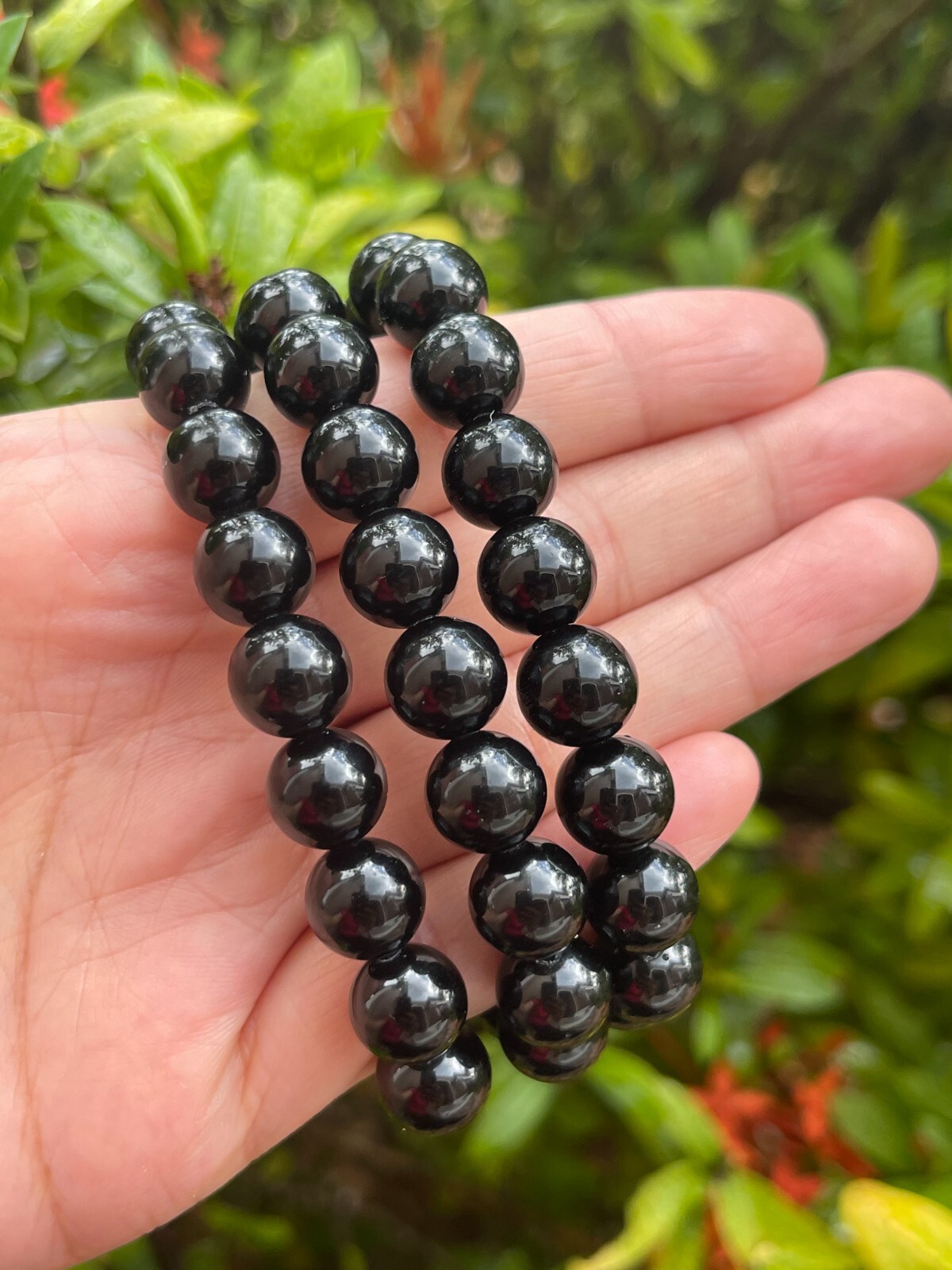 Grade A++ Black Obsidian Crystal Adjustable Bead Bracelet 10mm,Genuine Bracelet