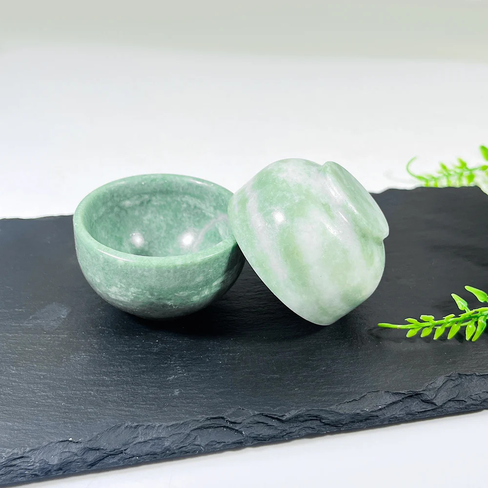 1PC Natural Crystal Jade Bowl,Crystal Cup,Cauliflower Jade Bowl,Natural Crystal