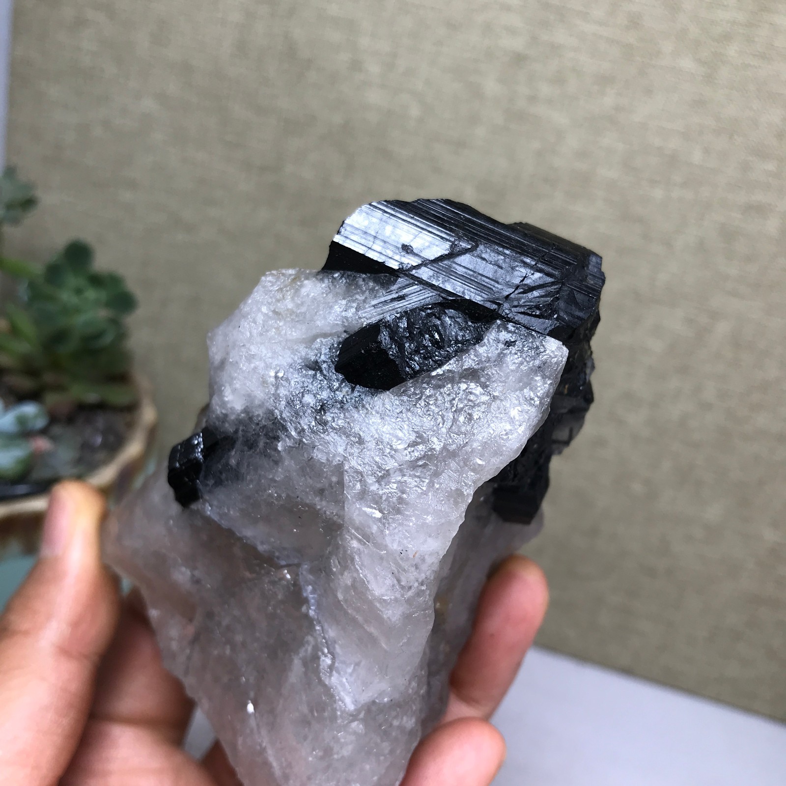 290g Natural tourmaline Crystal paragenesis gemstone original Specimen A4987