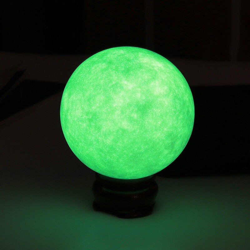 1pc Luminous Stone Green/Blue Glow In The Dark Crystal Sphere Ball 20-70mm