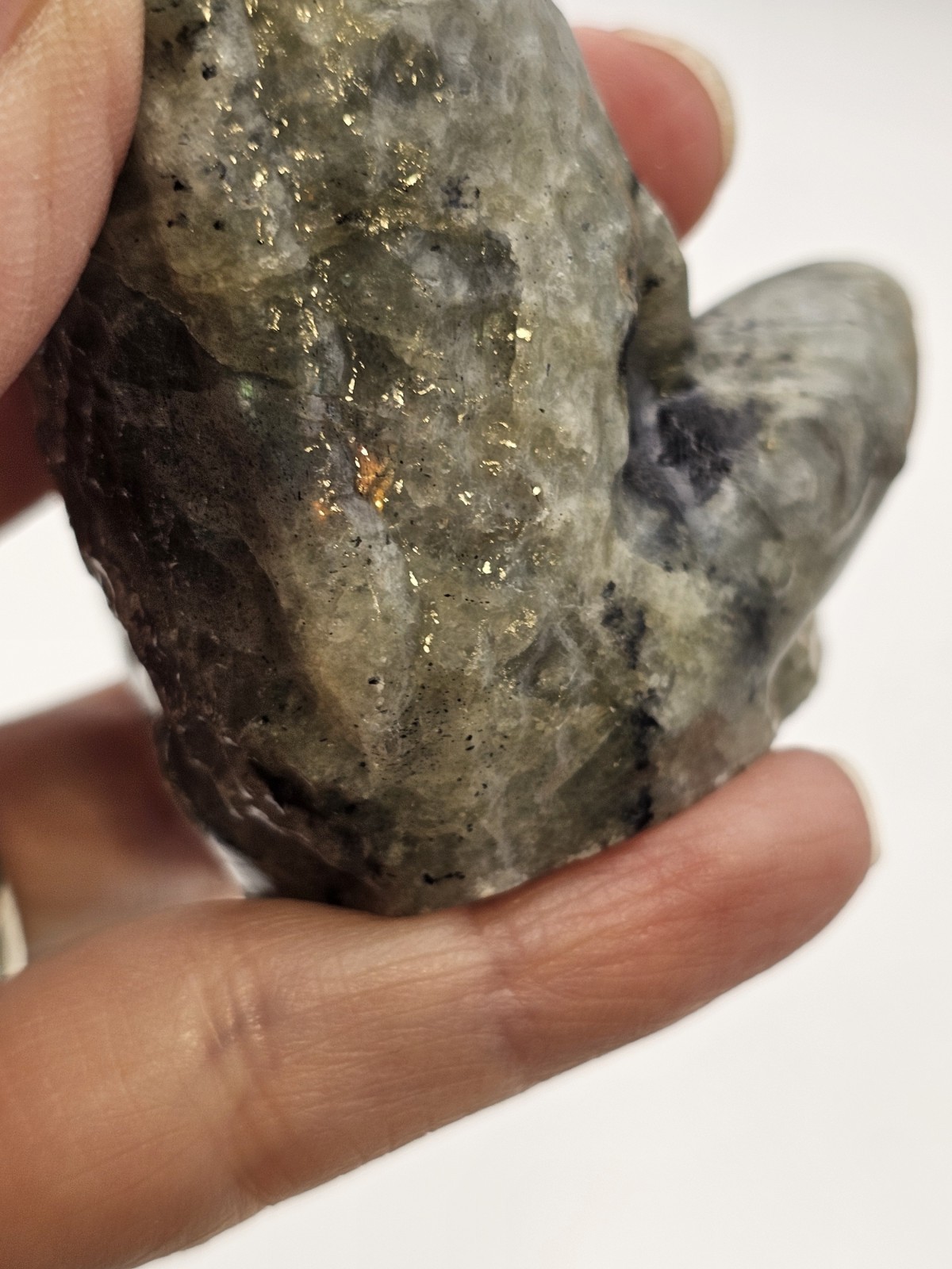 ✨️SALE✨️ Labradorite Mother Earth Crystal Gaia Carving 159g Lab 7.6 x5.3 x 4.4cm