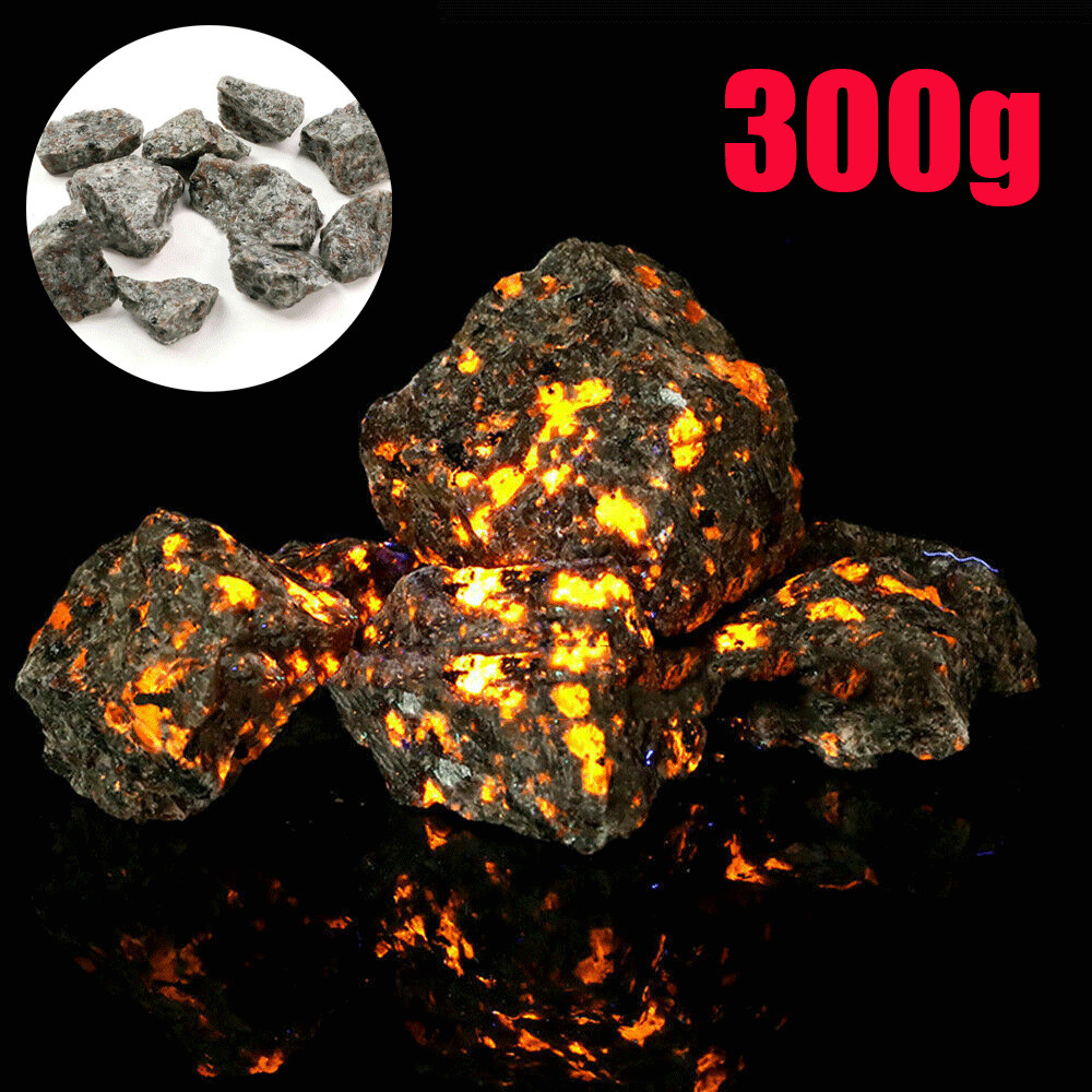 Rare 300g Natural Raw Rough Yooperlite Flame Fire Stone Mineral Crystal Rocks