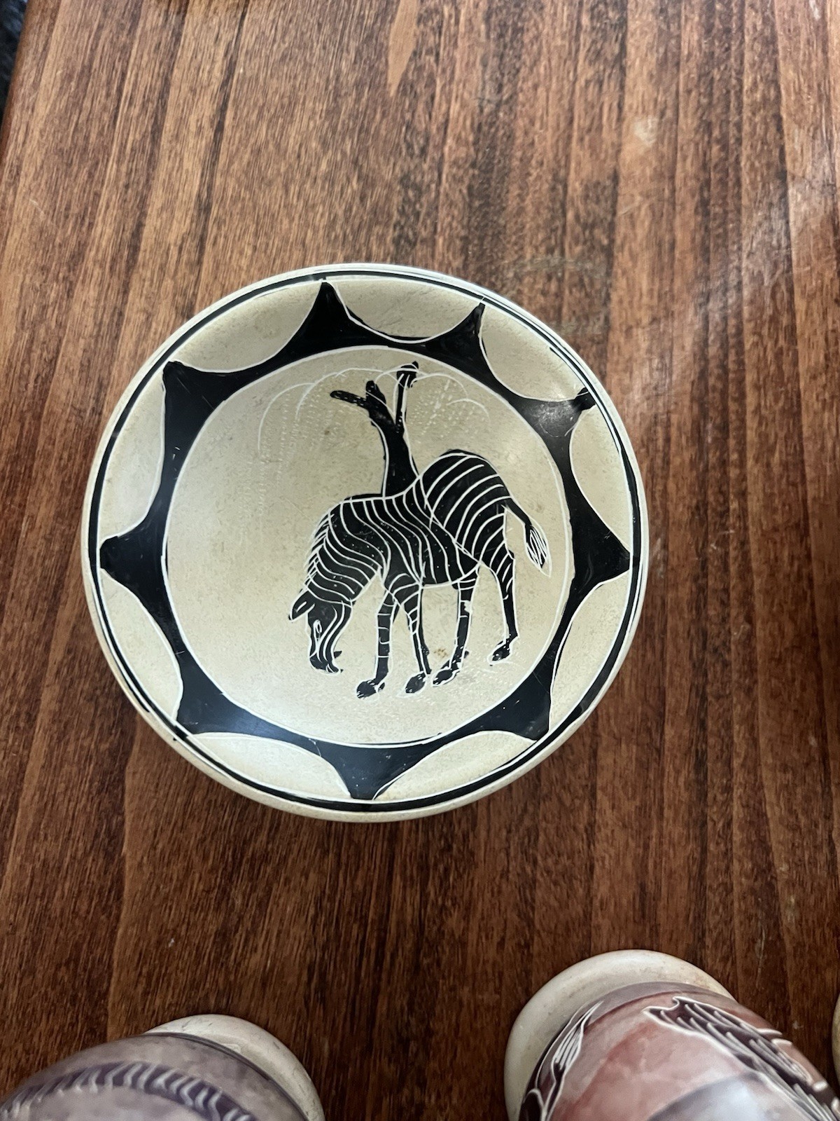 16 Hand Carved Etched Soapstone Egg, Holding Rings, And 3 Bowls. Made In Kenya