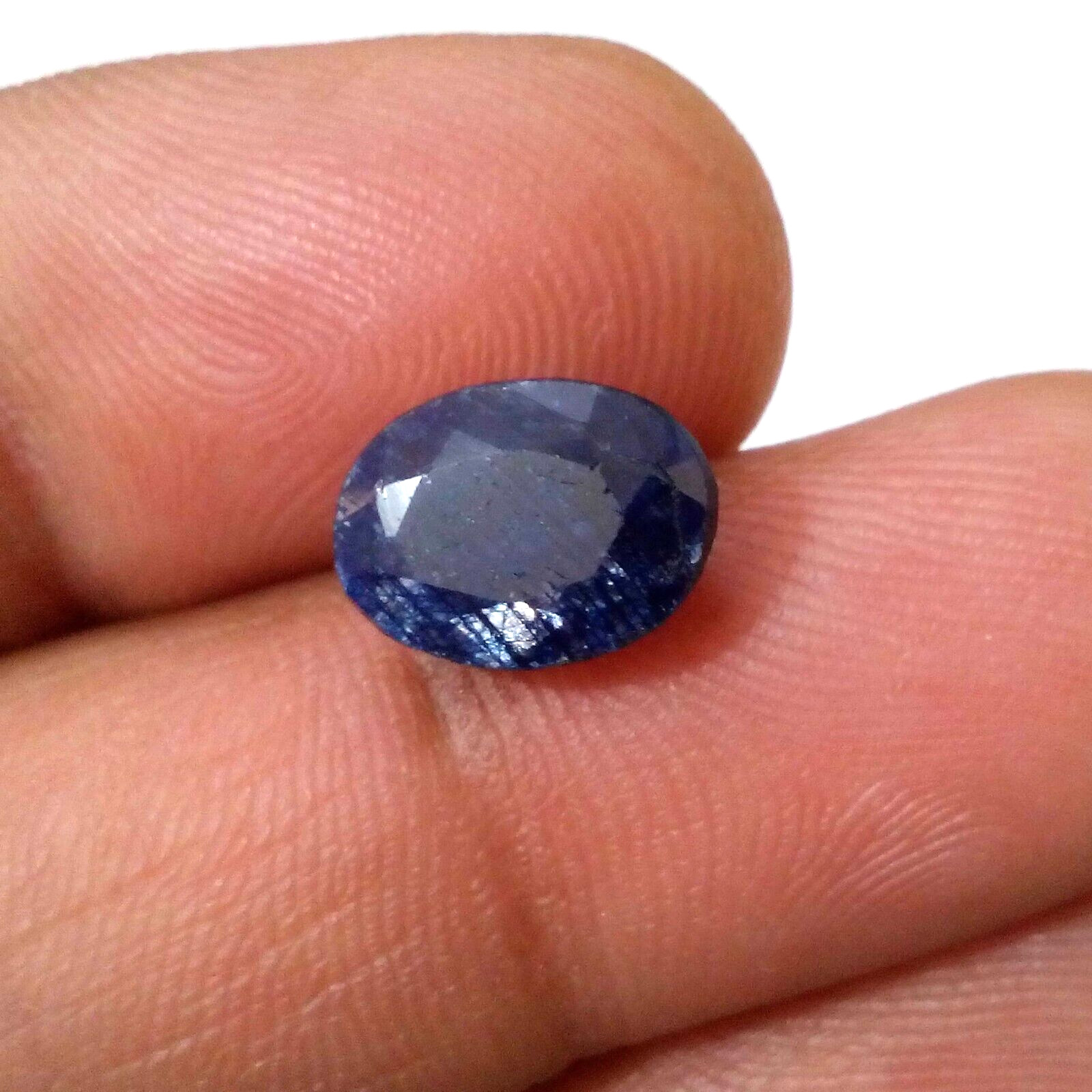 Stunning Rare Quality Blue Sapphire Faceted Oval Shape 6 Crt Huge Loose Gemstone
