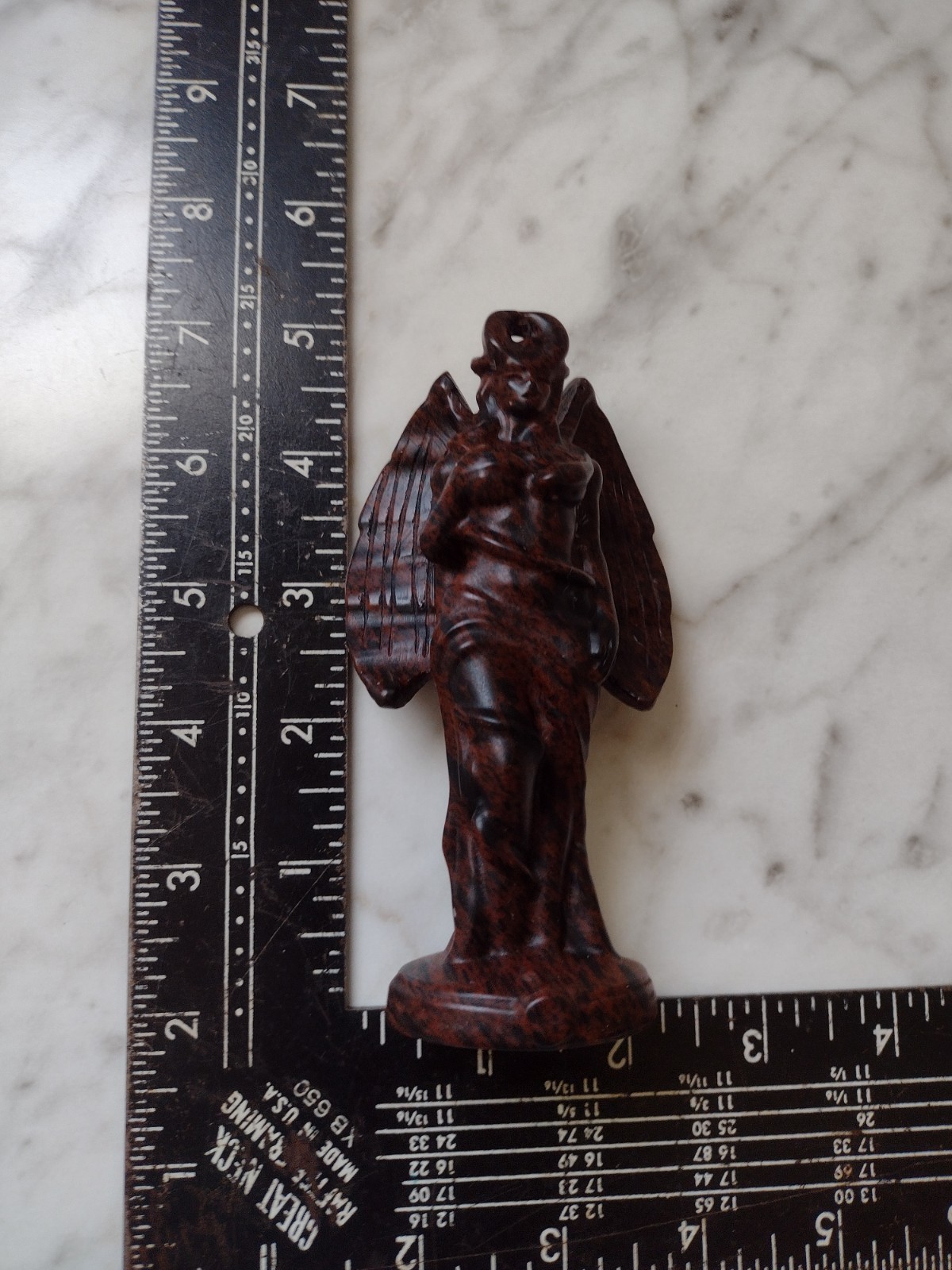 Mahogany Obsidian Lilith Statue Goddess Carving Crystal Stone Polished