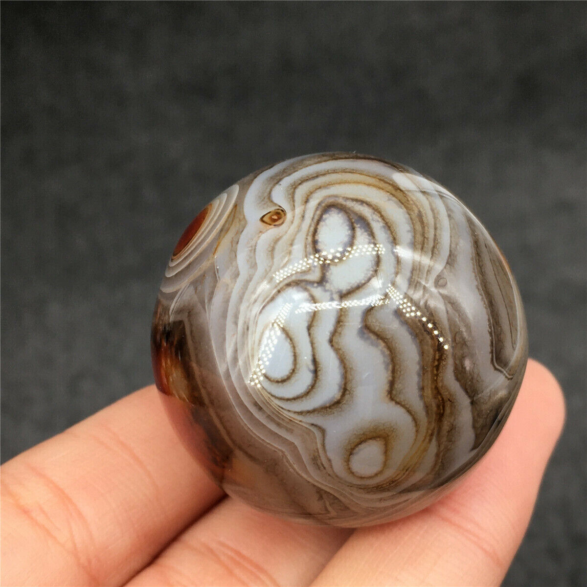1pc Natural Silk agate ball Quartz Crystal Sphere Ball reiki Healing 50g+