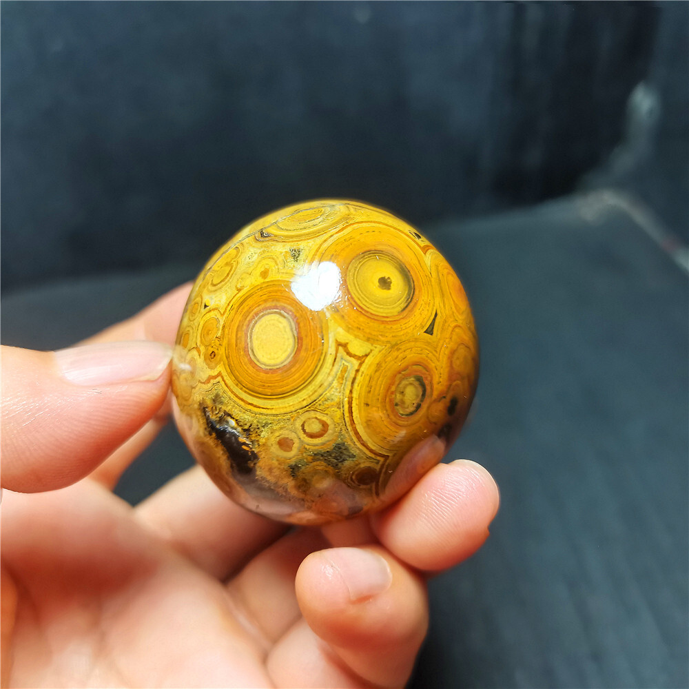 Rare 98G Natural Inner Mongolia Gobi Eye Agate Geode Collection Healing WYY2862