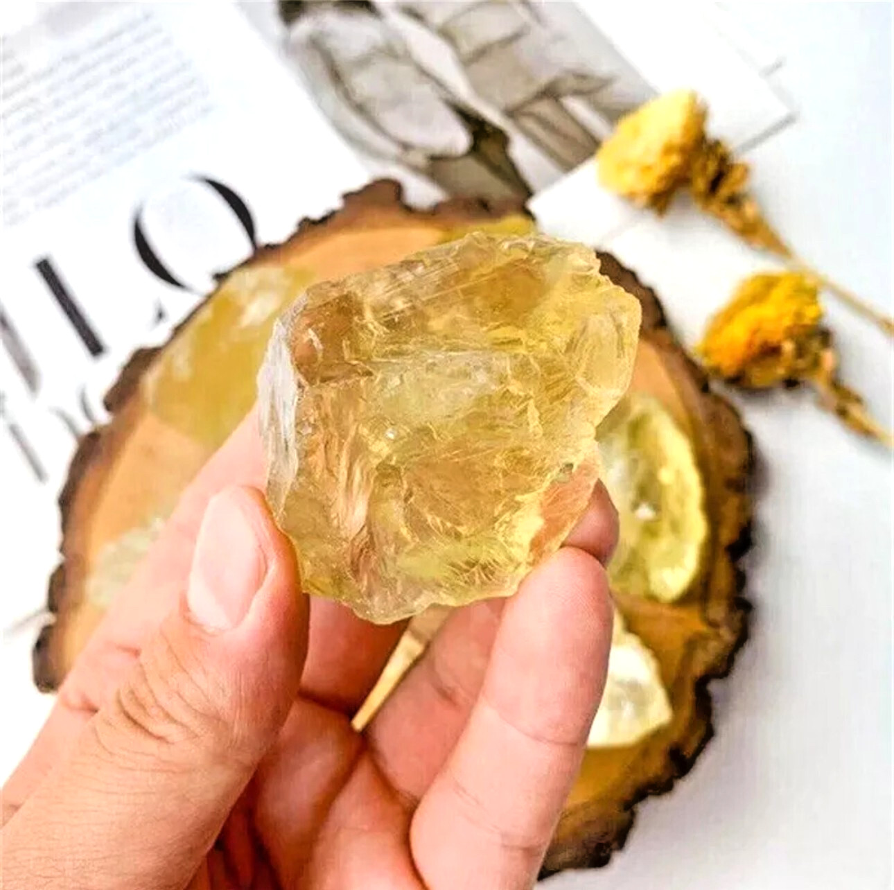 4PCS AAA+ Raw Citrine Stone Natural Rough Citrine High Energy Attract Wealth
