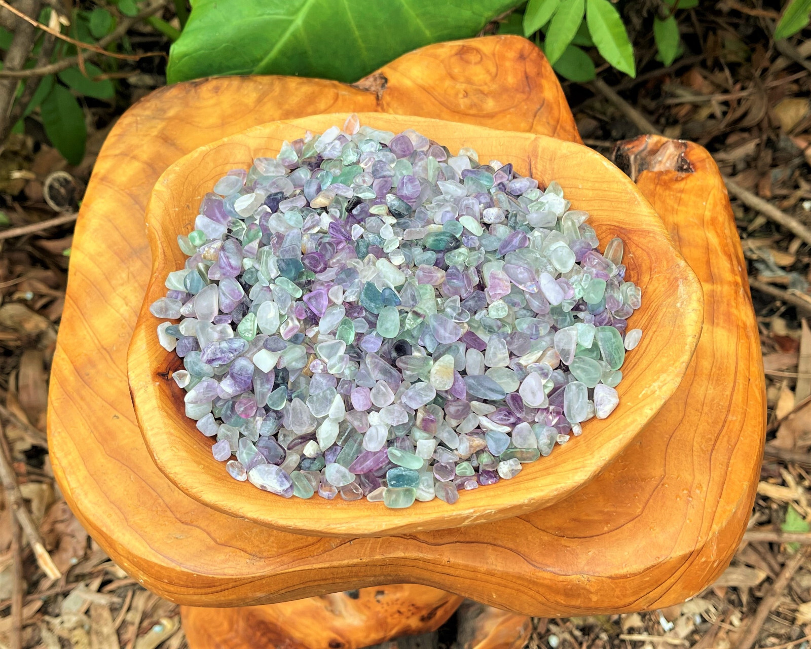 Rainbow Fluorite Semi Tumbled Gemstone Mini Chips 5-10 mm, ‘A’ Grade Bulk Lots