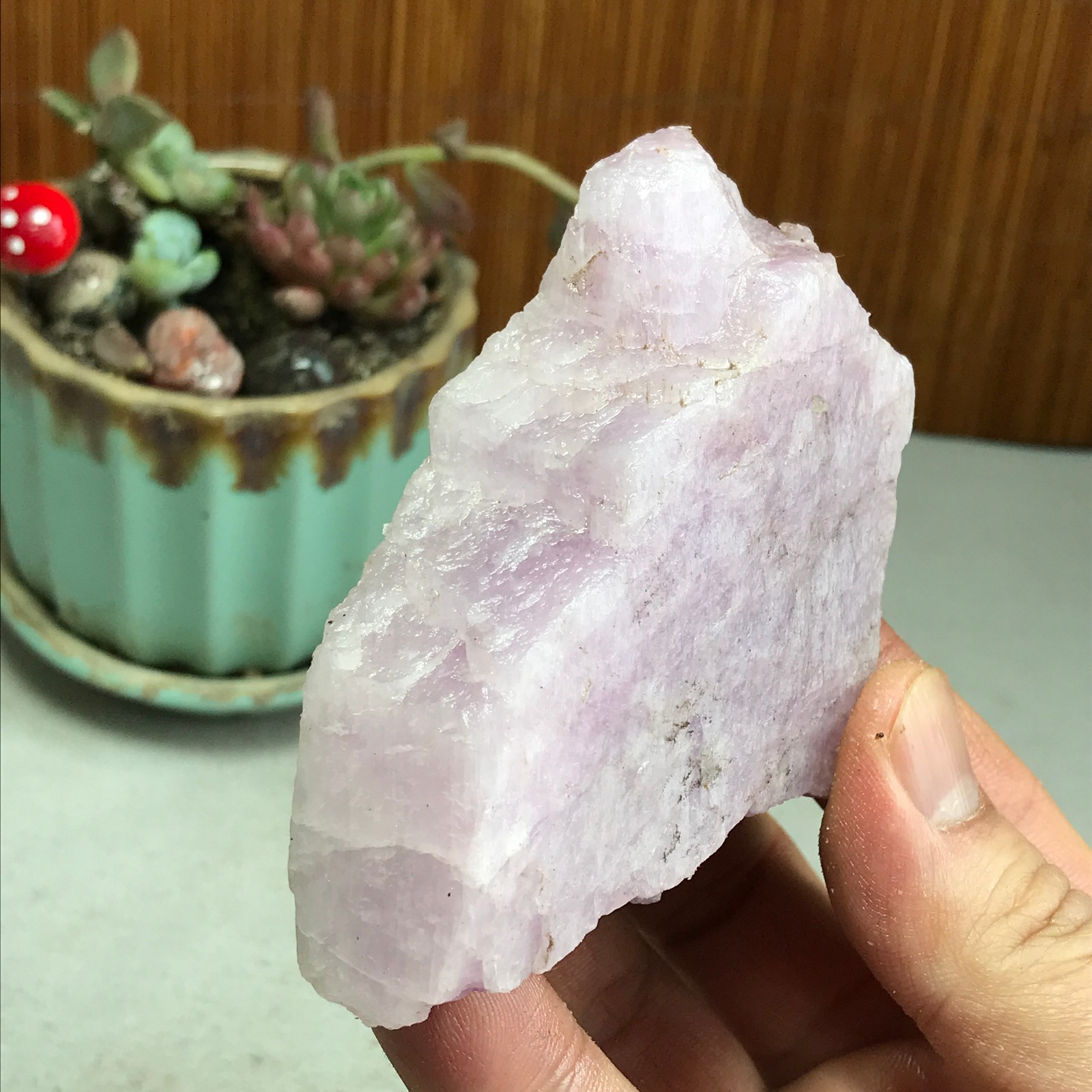 75-55-35mm NATURAL ROUGH KUNZITE PINK SPODUMENE CRYSTALS 250g A4609
