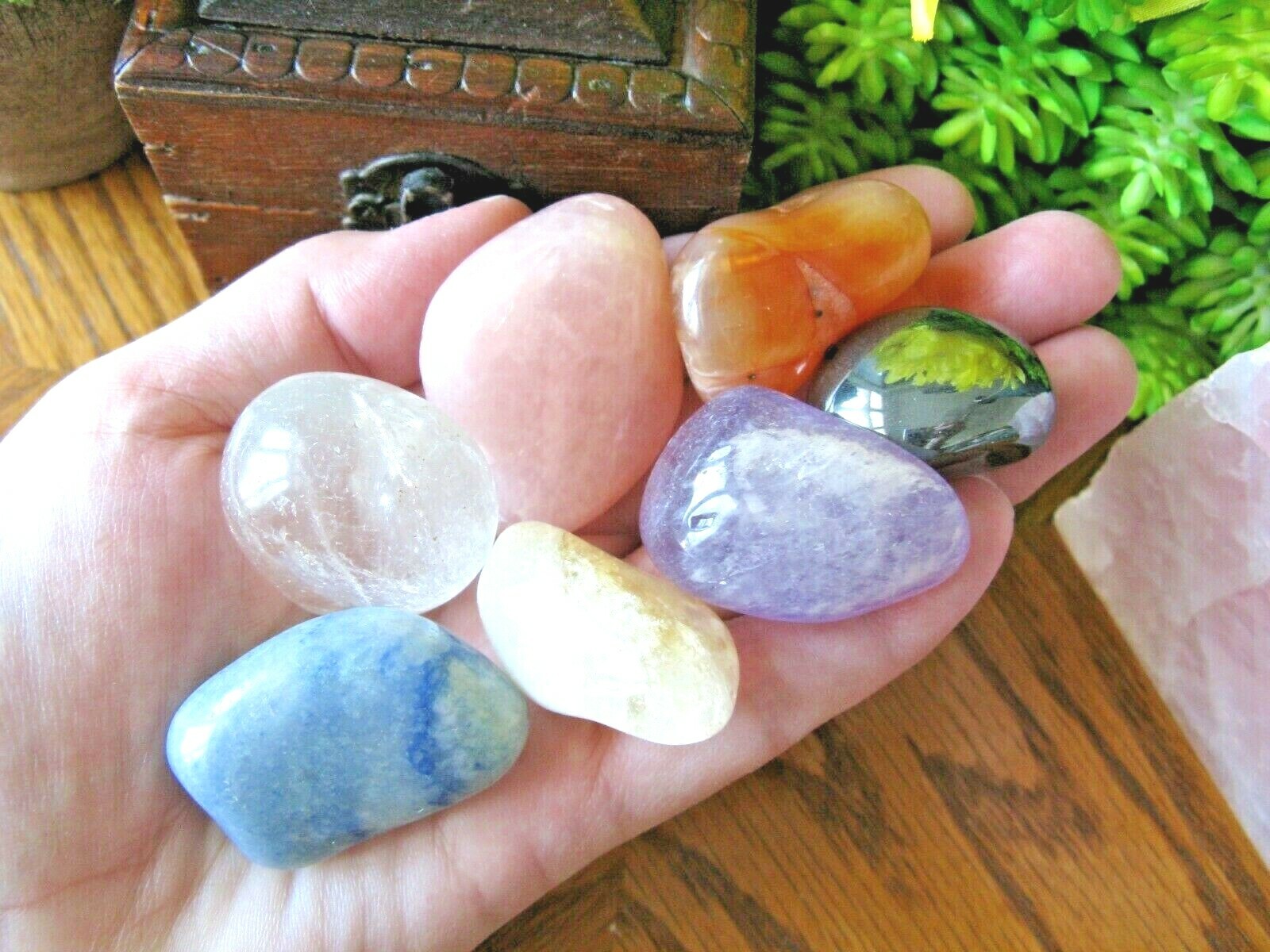 New Big Chunky Natural Chakra Crystal Healing Stones Gemstone Set of 7