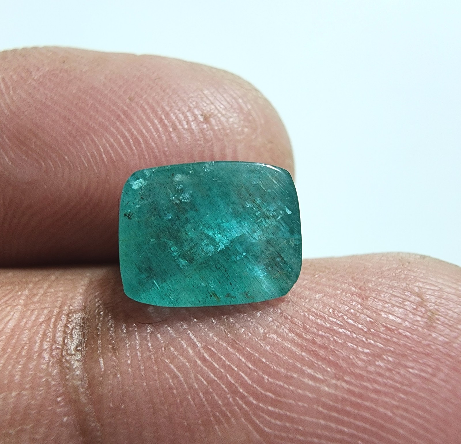 Wonderful Zambian Green Emerald 2 Crt Faceted Emerald Cut Shape Loose Gemstone