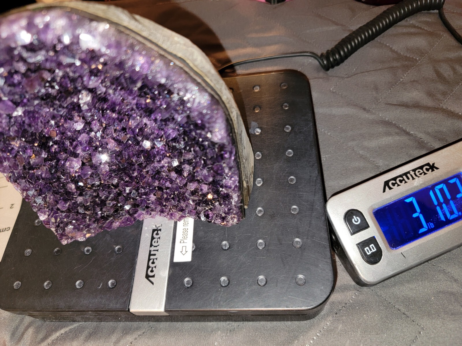 3.6lb STUNNING EMPORION Natural Amethyst Gem Crystal Clusters Geode Uruguay