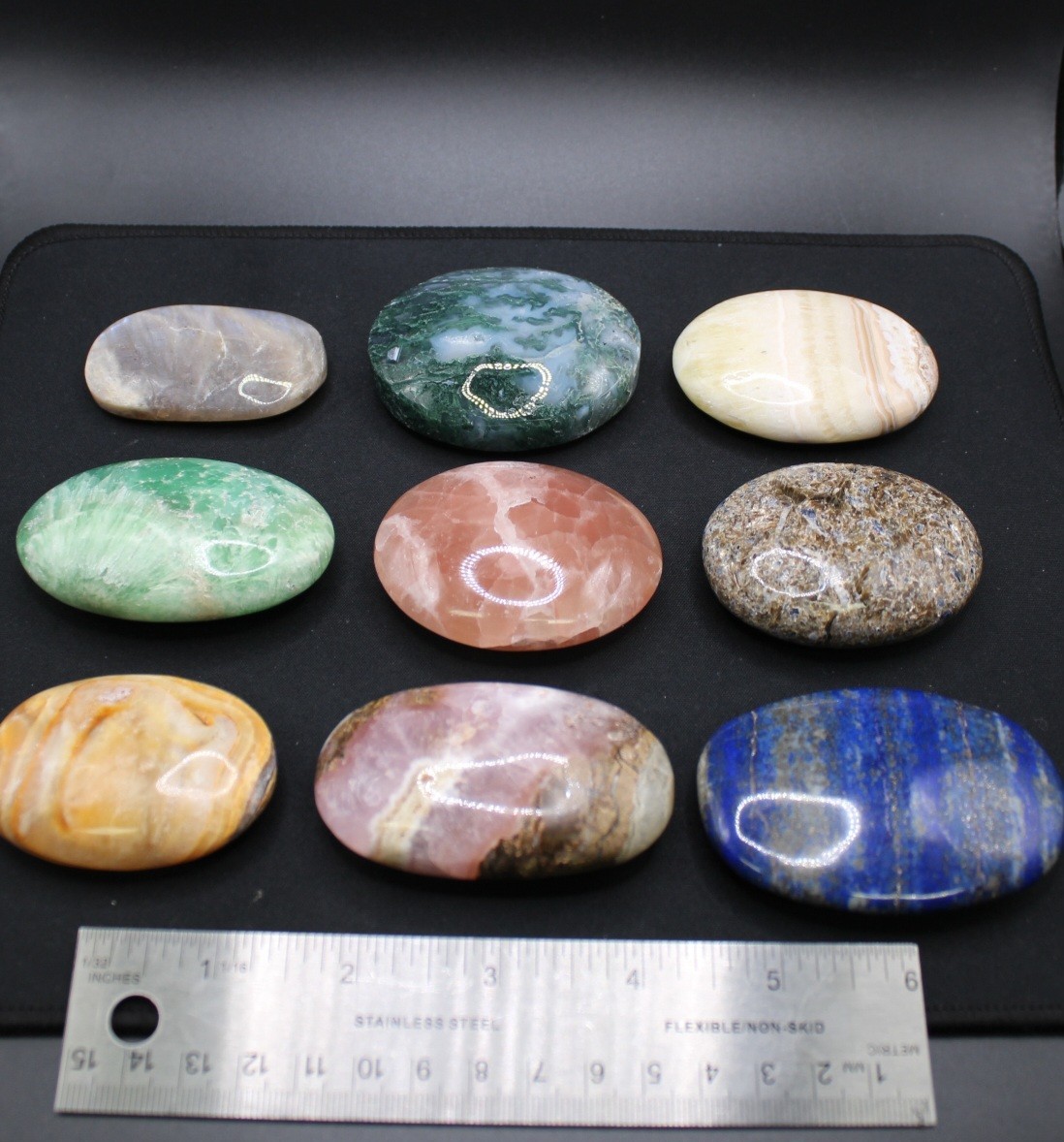 Crystal Palm Stone Moss Agate Sapphire Smithsonite Lapis Lazuli Pink Aragonite