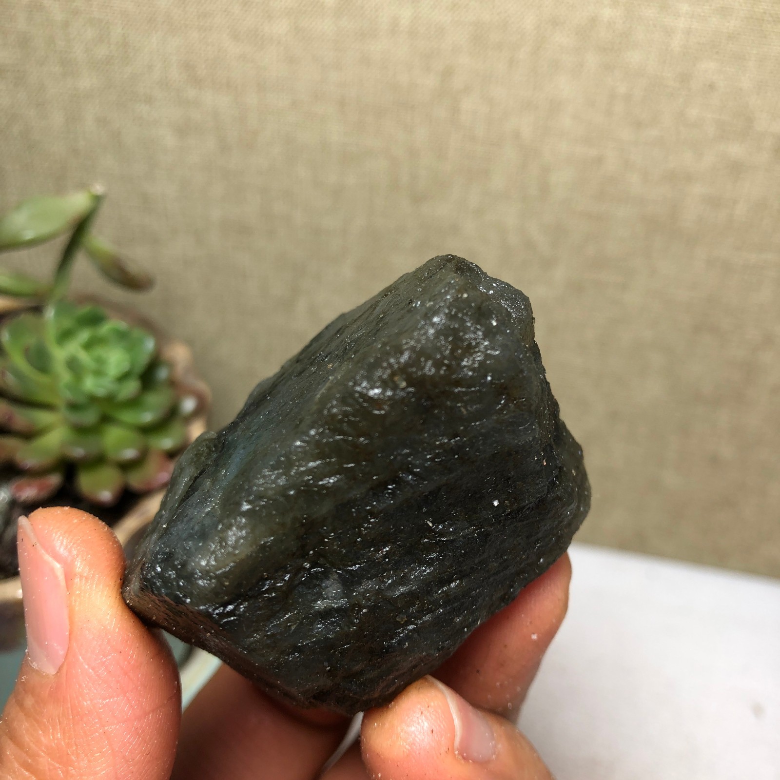 41mm Natural Labradorite Crystal gemstone rough original Specimen 90g A4218