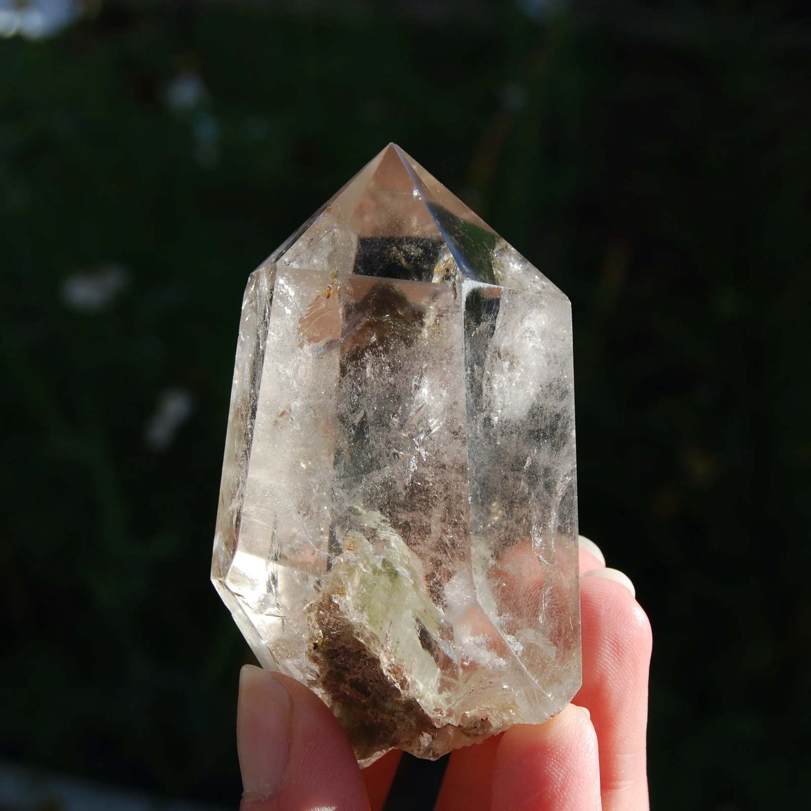 3in 176g Scenic Lodolite Garden Quartz Crystal Tower, Landscape Quartz, Brazil