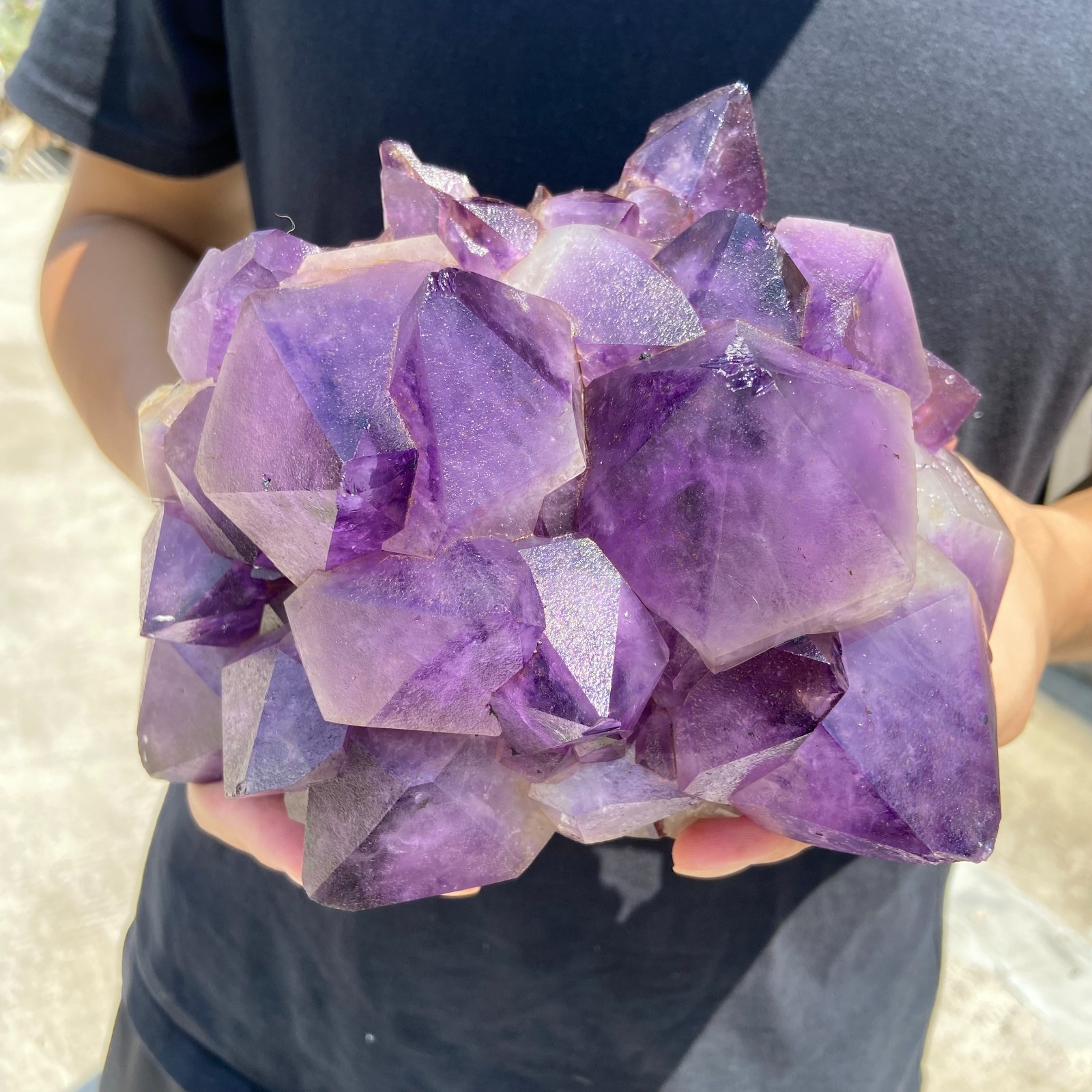 9.1lb Natural amethyst crystal cluster rough mineral specimen from Congo