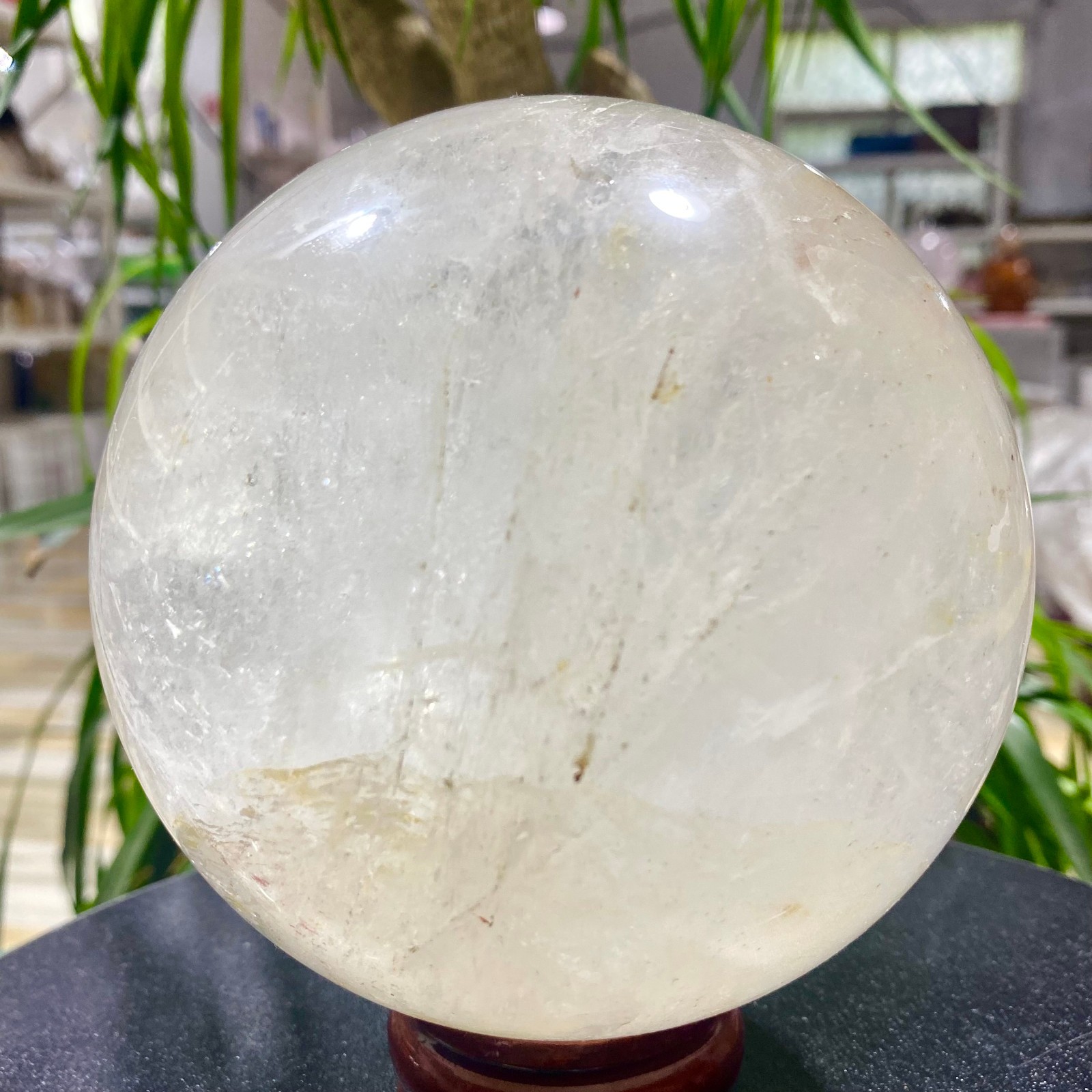 6.17LB white crystal transparent quartz crystal ball Reiki repair