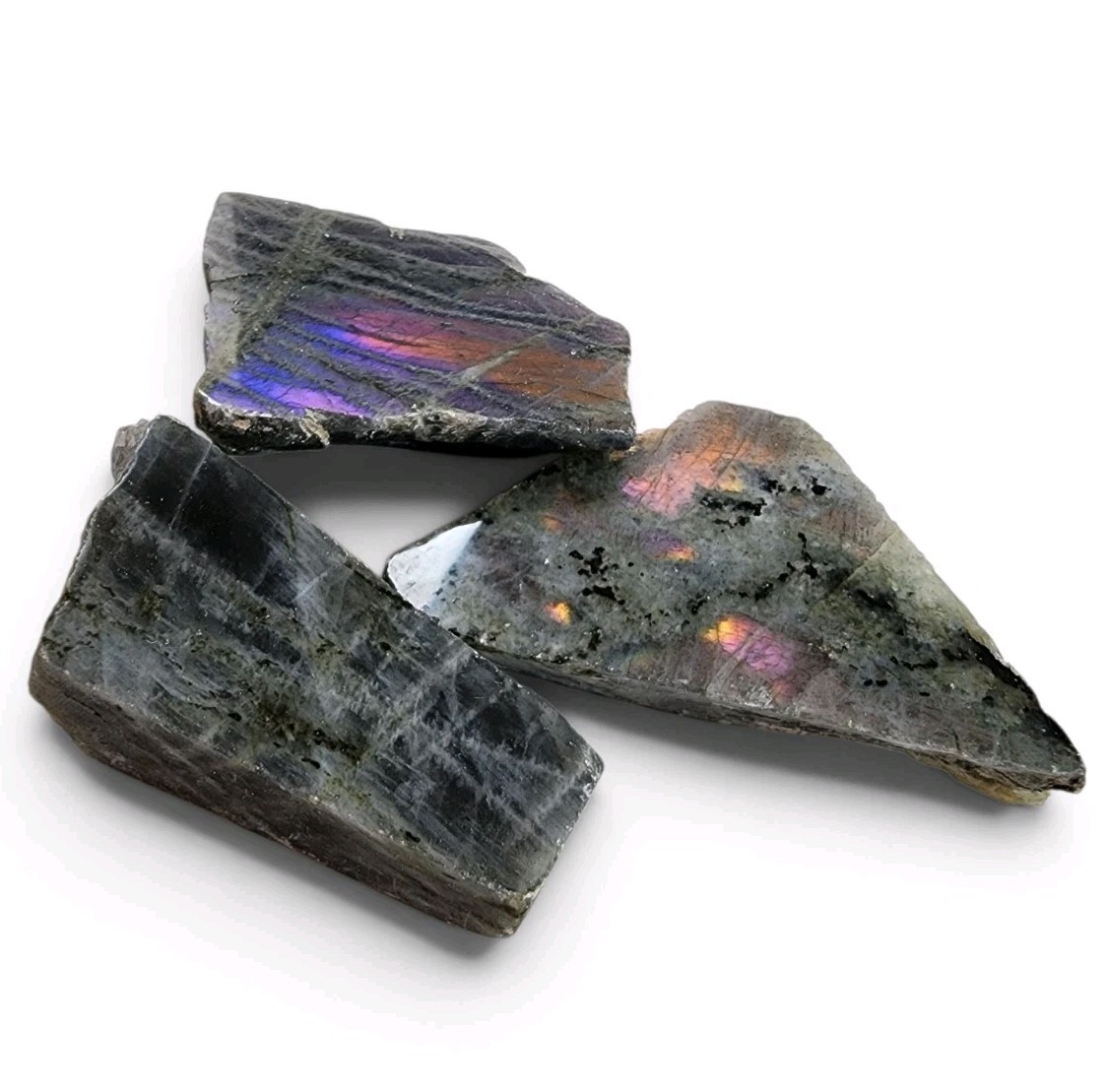Labradorite Polished Faced Pieces Madagascar 221.4 grams