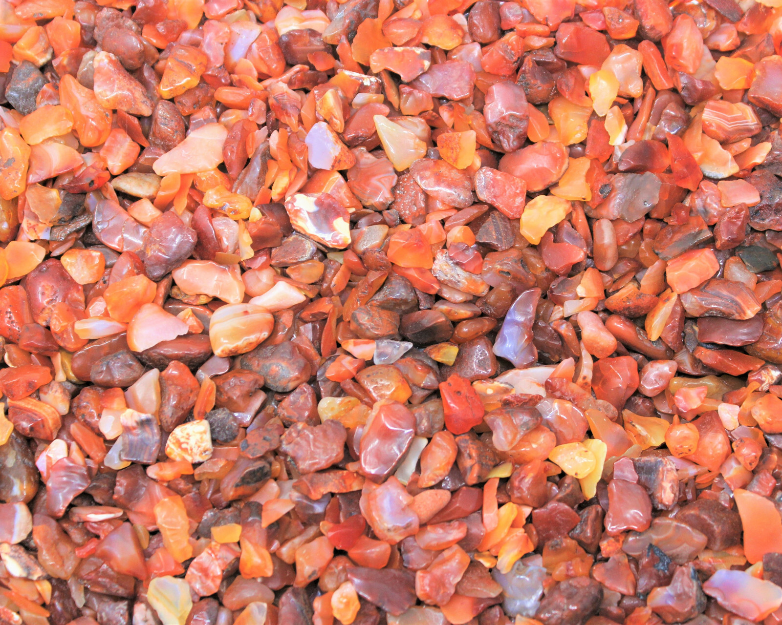 Carnelian Semi Tumbled Gemstone Mini Chips 5-15 mm, ‘A’ Grade Wholesale Bulk Lot