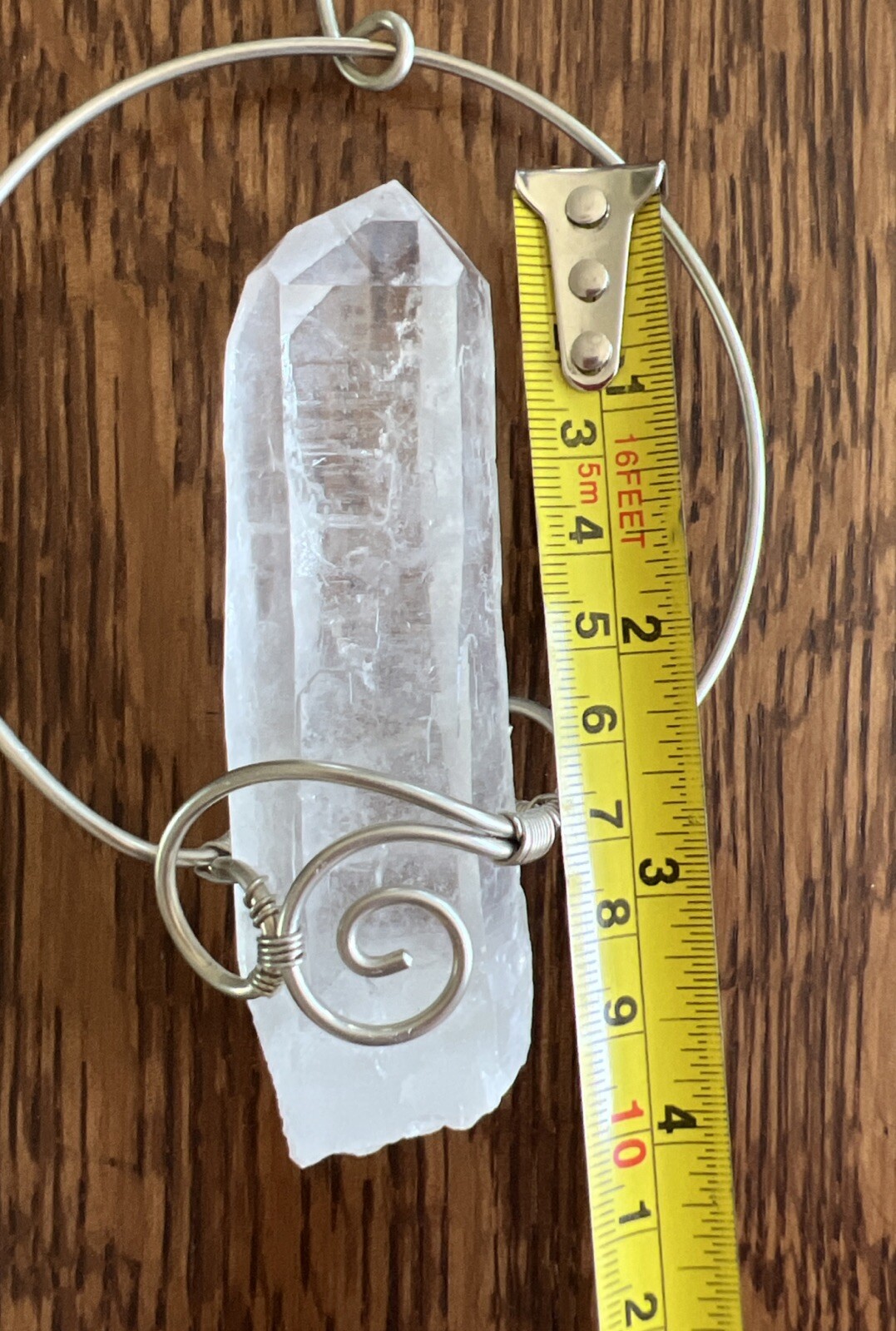 Floating Quartz Crystal Sculpture Decoration ￼FENG SHUI HANGING Handmade USA #1￼