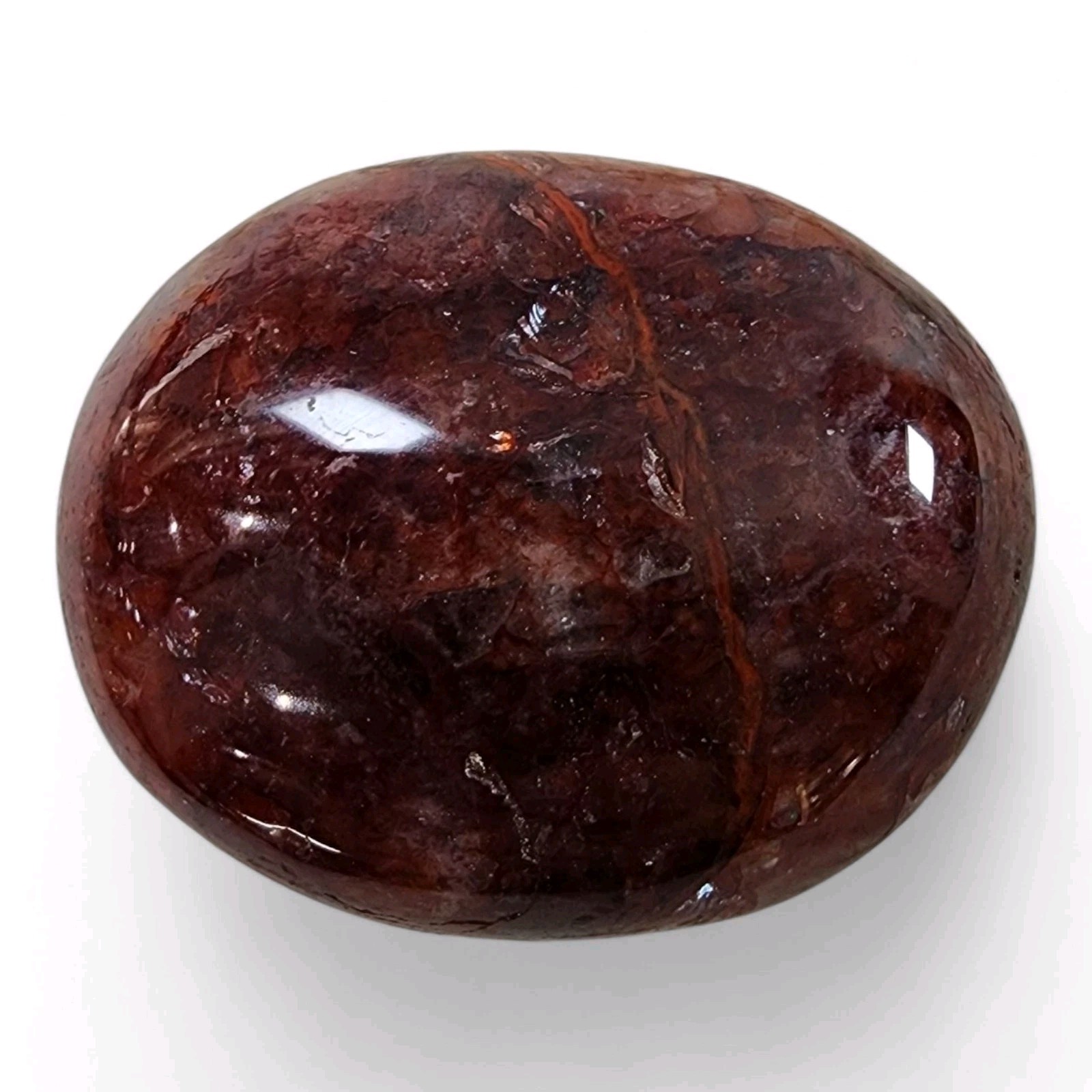 Red Quartz Crystal Polished Pebble Brazil 52.2 grams.