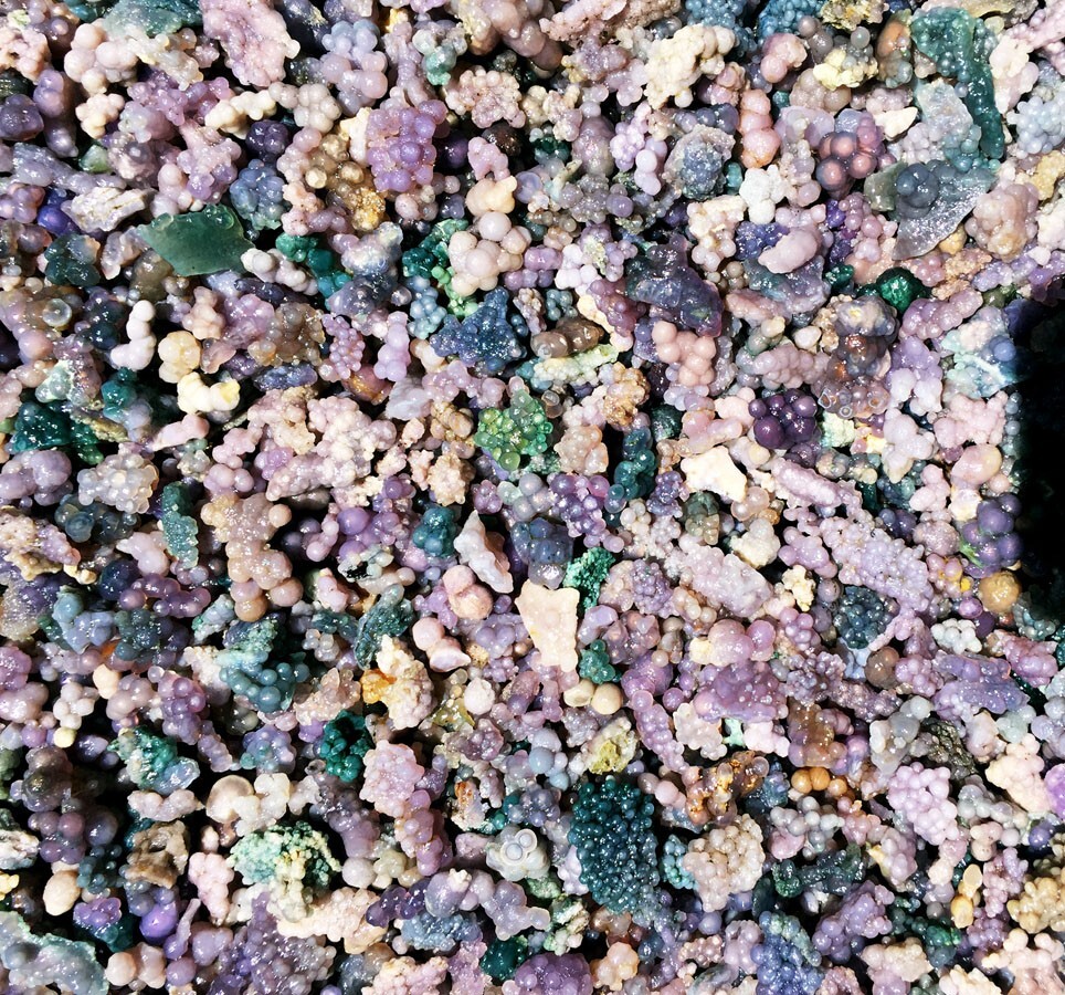 100g 50-90Natural Botryoidal Chalcedony Starlight Purple Grape Agate Grain ag100