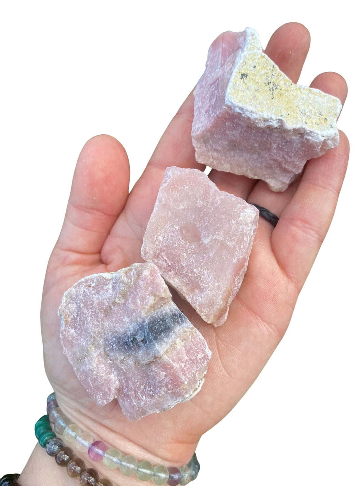 Raw Pink Opal Stone (0.5″ – 6″) Rough Natural Pink Opal Crystal from Peru