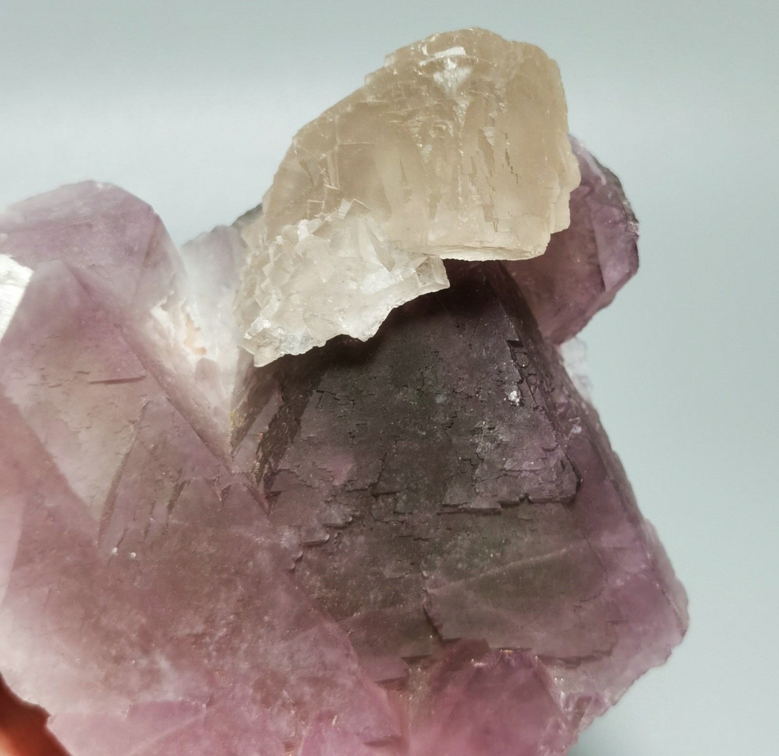 Rare Natural Purple Octagonal Fluorite Mineral Specimen China