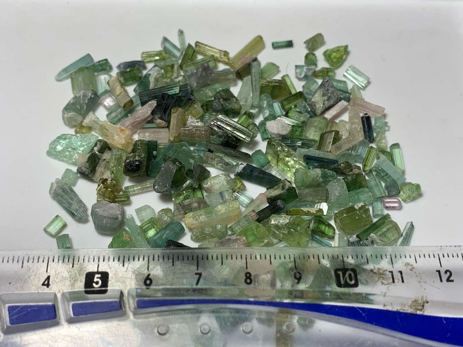 182Ct Beautiful Natural Mix Color Tourmaline Crystal From Afghanistan