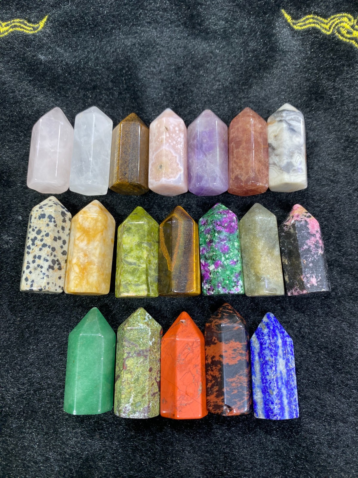 5pcs Natural Mixed Quartz Obelisk Crystals Tower Chakras Point reiki healing