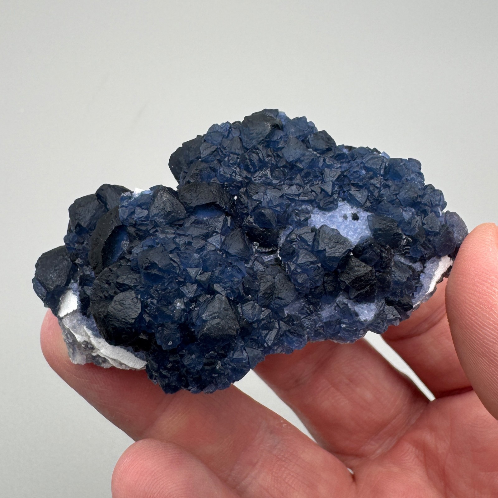 Blueberry Fluorite & Quartz from Inner Mongolia, China – Fine Mineral Specimen