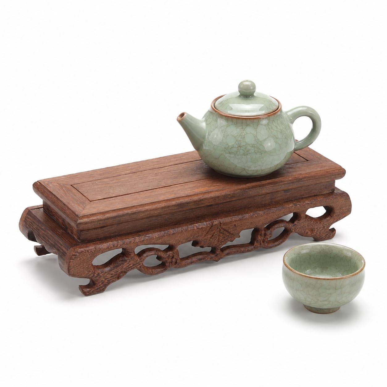 Wooden Display Base 8.85 X 2.75 X 2.16 in Solid Wood Stand for Figurines Vase…