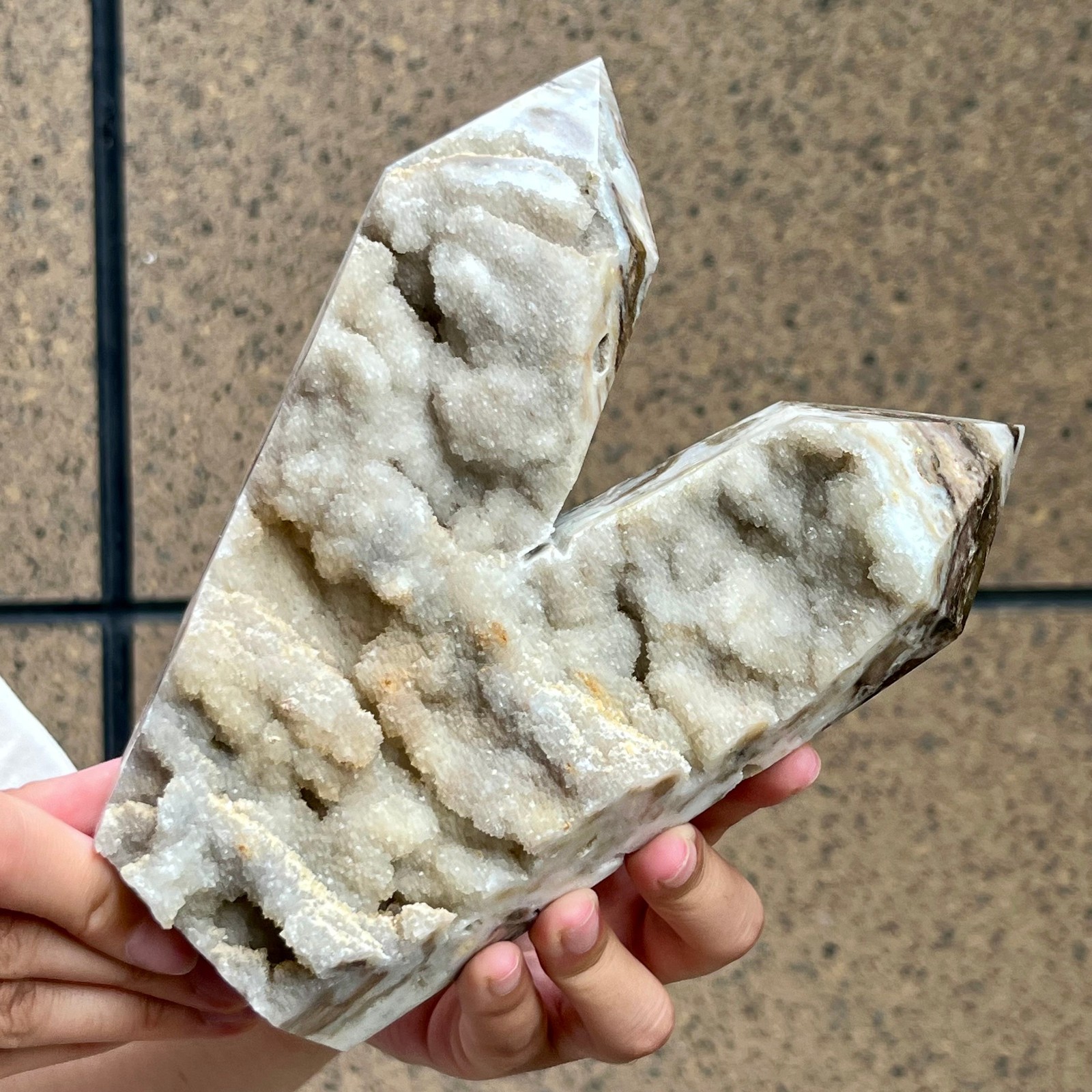 Dual-Tip Sphalerite Quartz Point Deep Energy Specimen Gift 3.14 lb