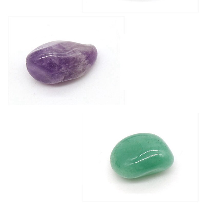 Natural 7 Chakra Quartz Colorful Crystal Gem Moon Pendant Healing Resin Decor