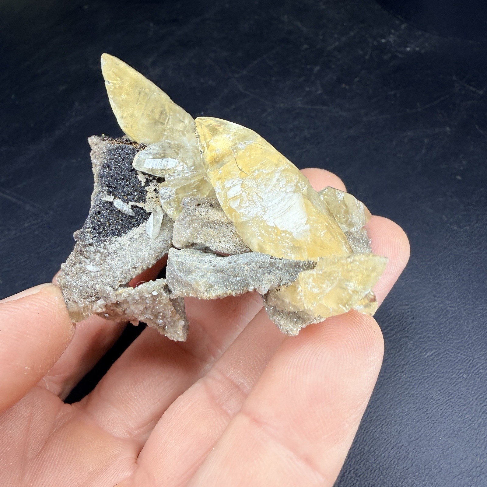 Golden Calcite Chalcopyrite Dolomite Crystal Combo / Sweetwater Mine *Video*