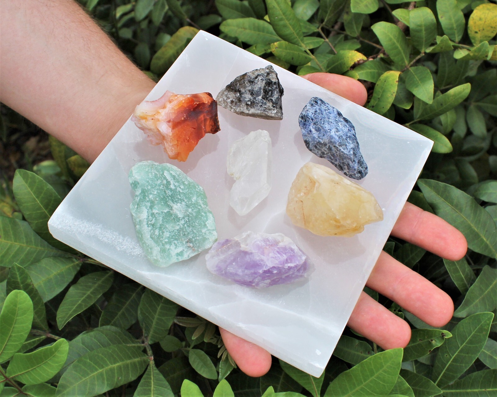Polished Selenite Charging Station LARGE 6″ Square Crystal Plate (Cleansing)