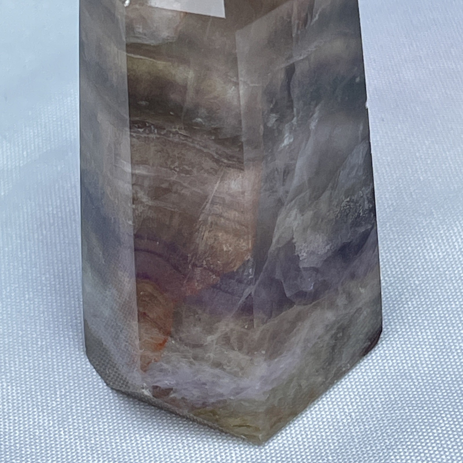 Colorful Rainbow Fluorite PolishedCrystal Tower 3.82”/10cm, TW 11.8oz