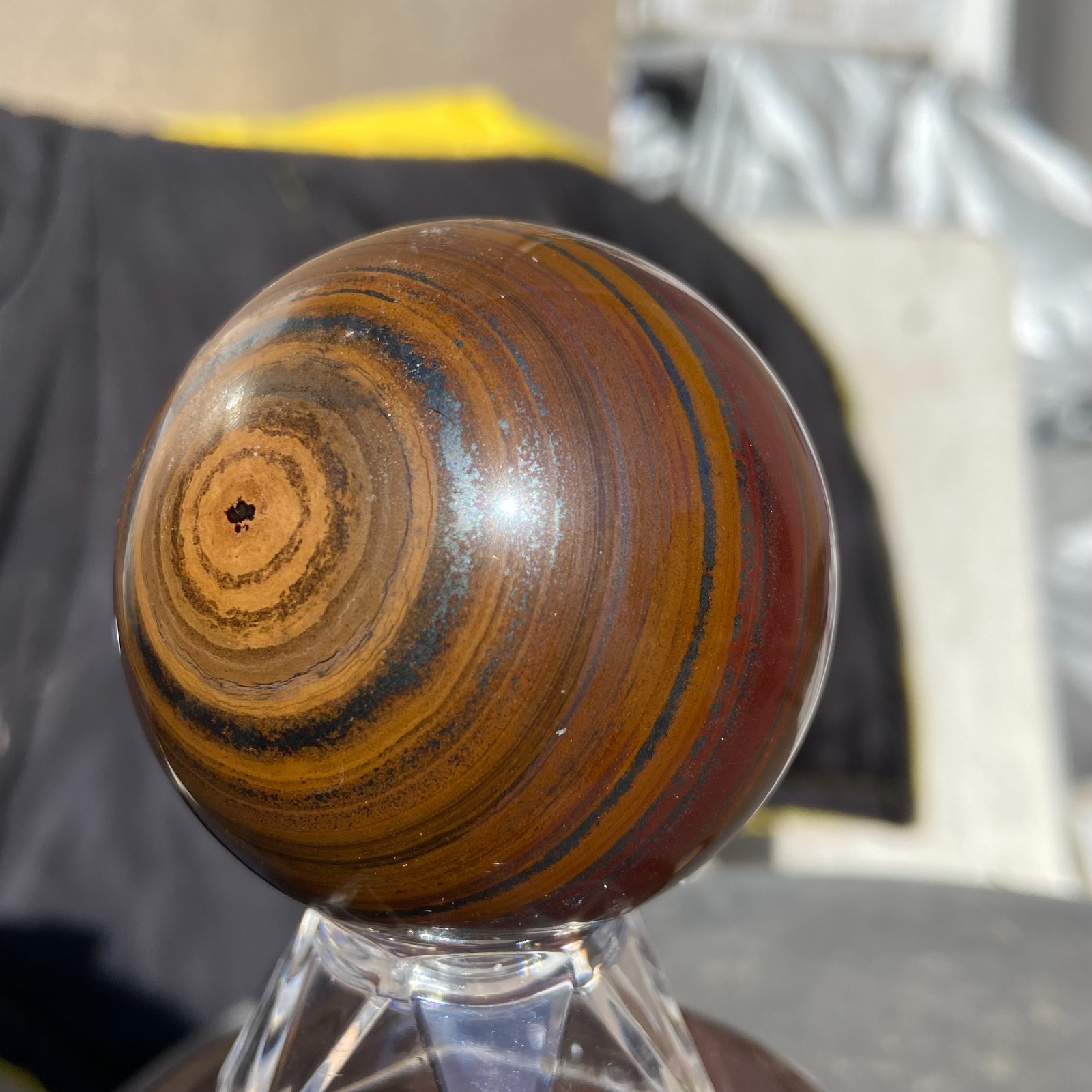 275G Natural Tiger Eye stone ball quartz crystal ball Reiki healing