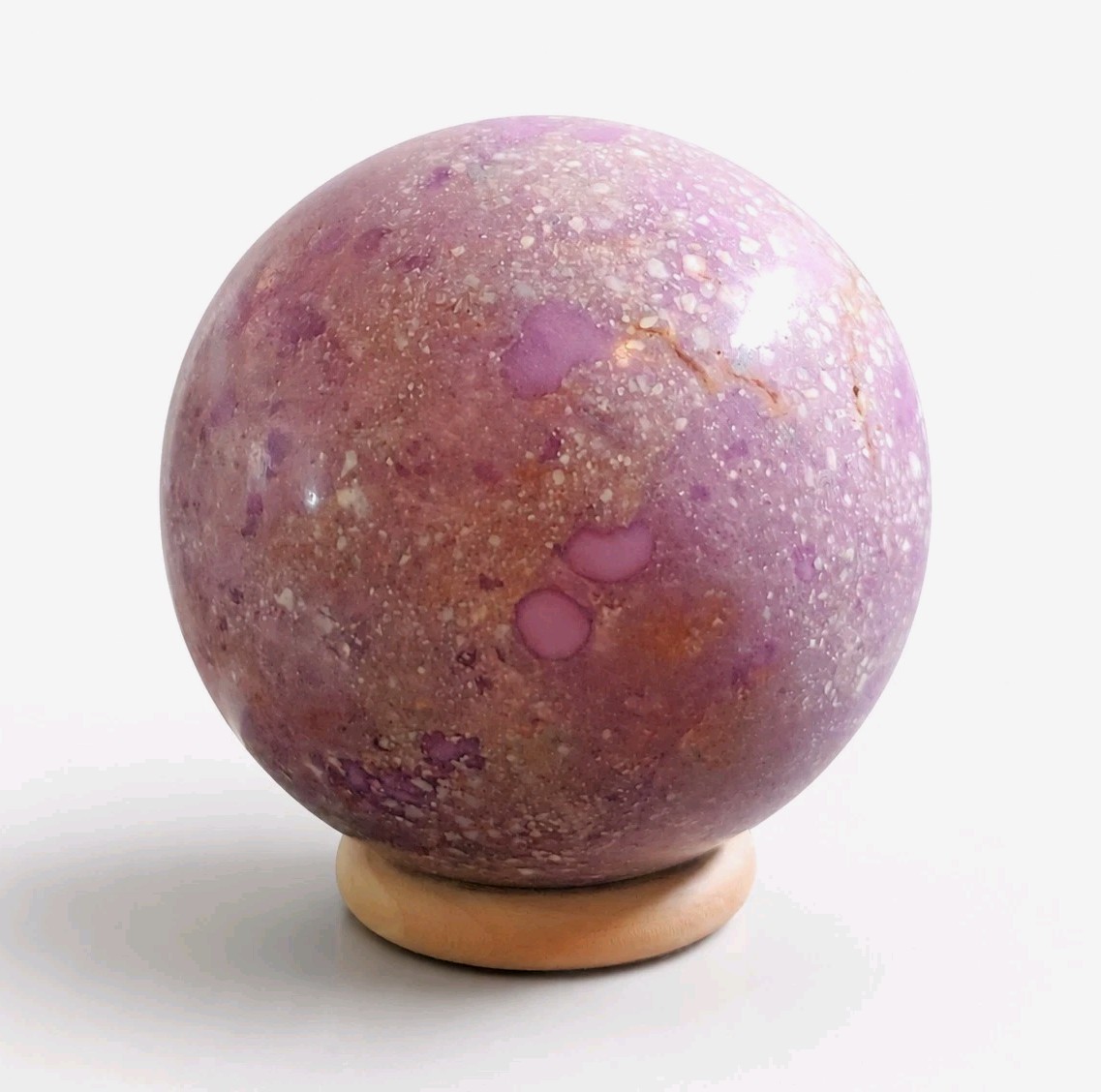 Natural Polished Kunzite Decorative Sphere 2.7″ – 408g – USA