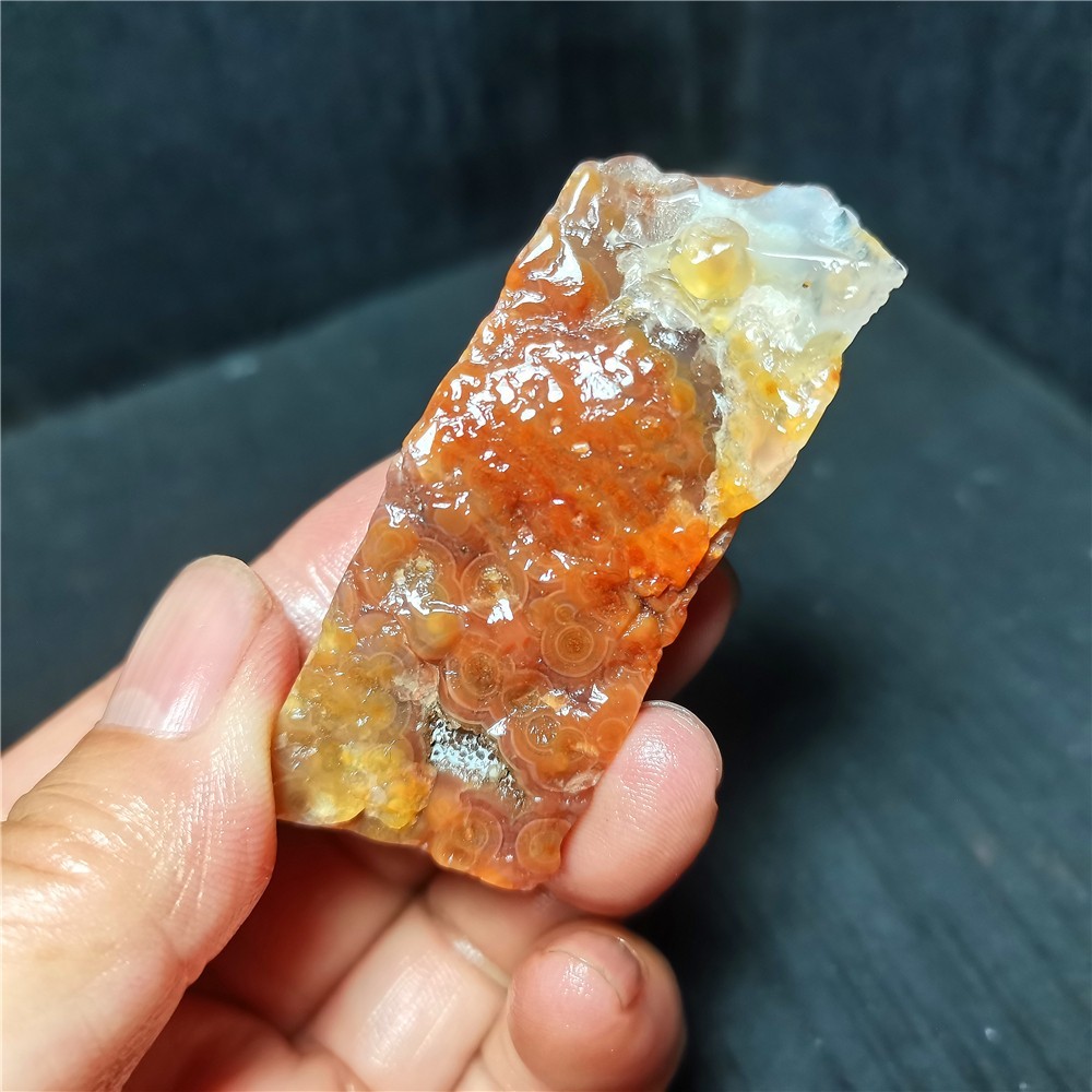 Rare 39.2G Natural Orbicular Ocean Jasper 8th Vein Rough Healing A133