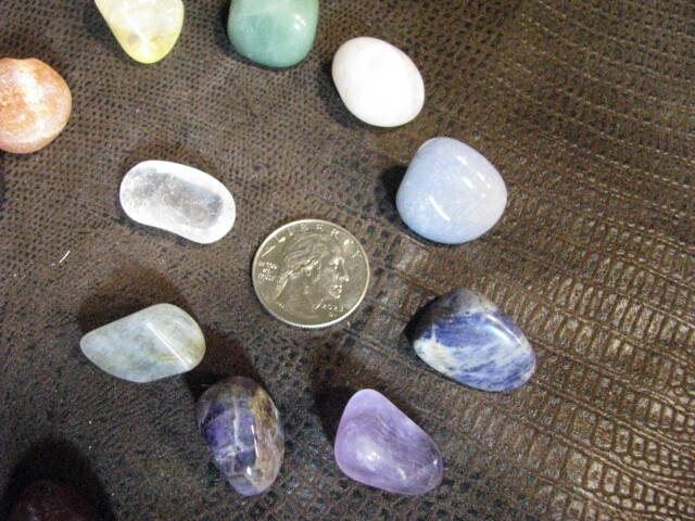 *YOU PICK *15 CHOICES* NATURAL MEDIUM TUMBLE STONES BY THE ROCK 7 Chakra Healing