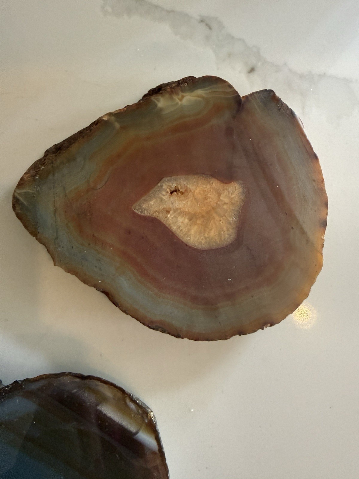 set of 3 agate slices 6” in length