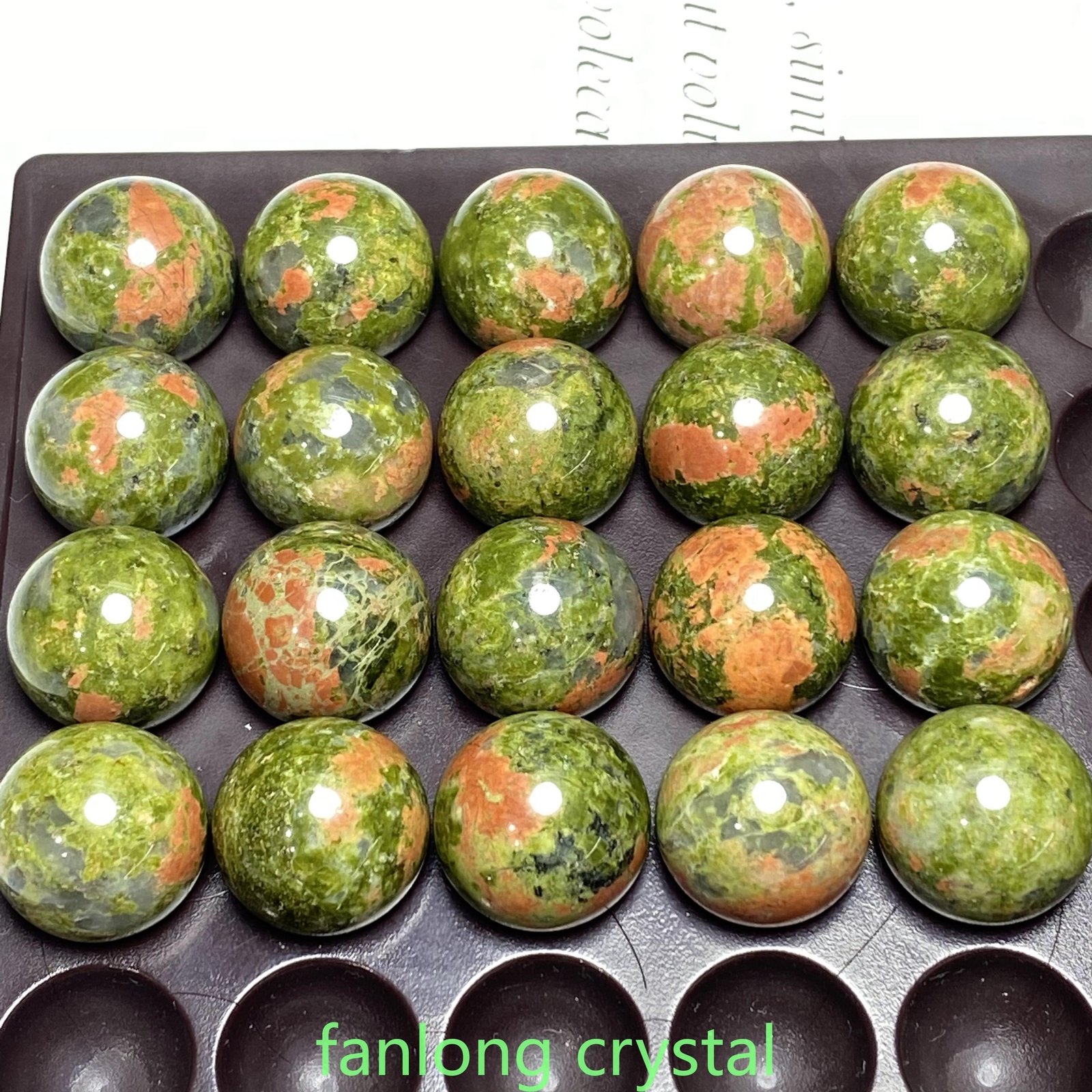 20pc Natural Unakite Ball Sphere Quartz Crystal Mineral Gem Healing 20mm