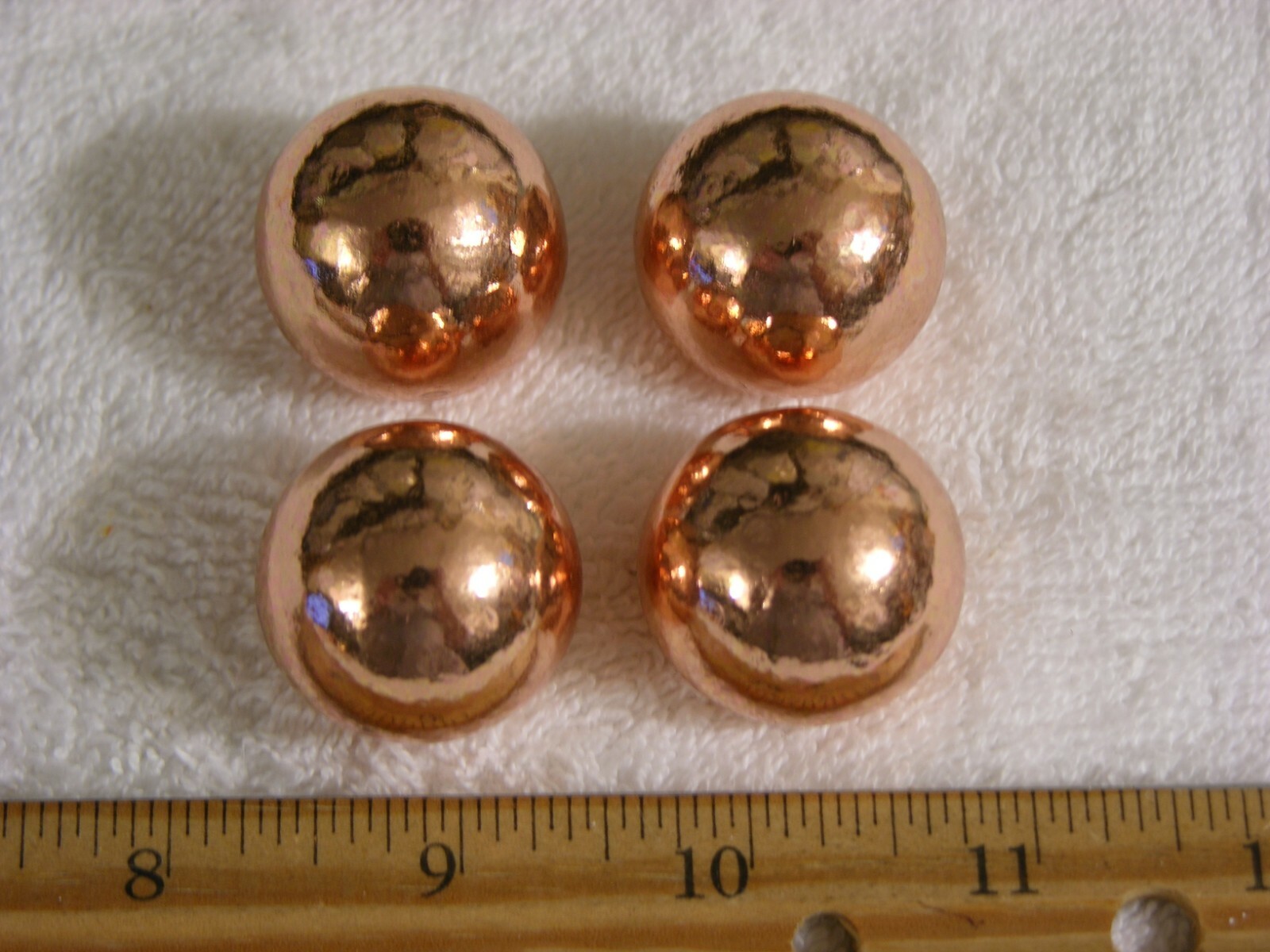 Copper balls/spheres 1 1/8 inch 4 balls per winner solid Michigan copper