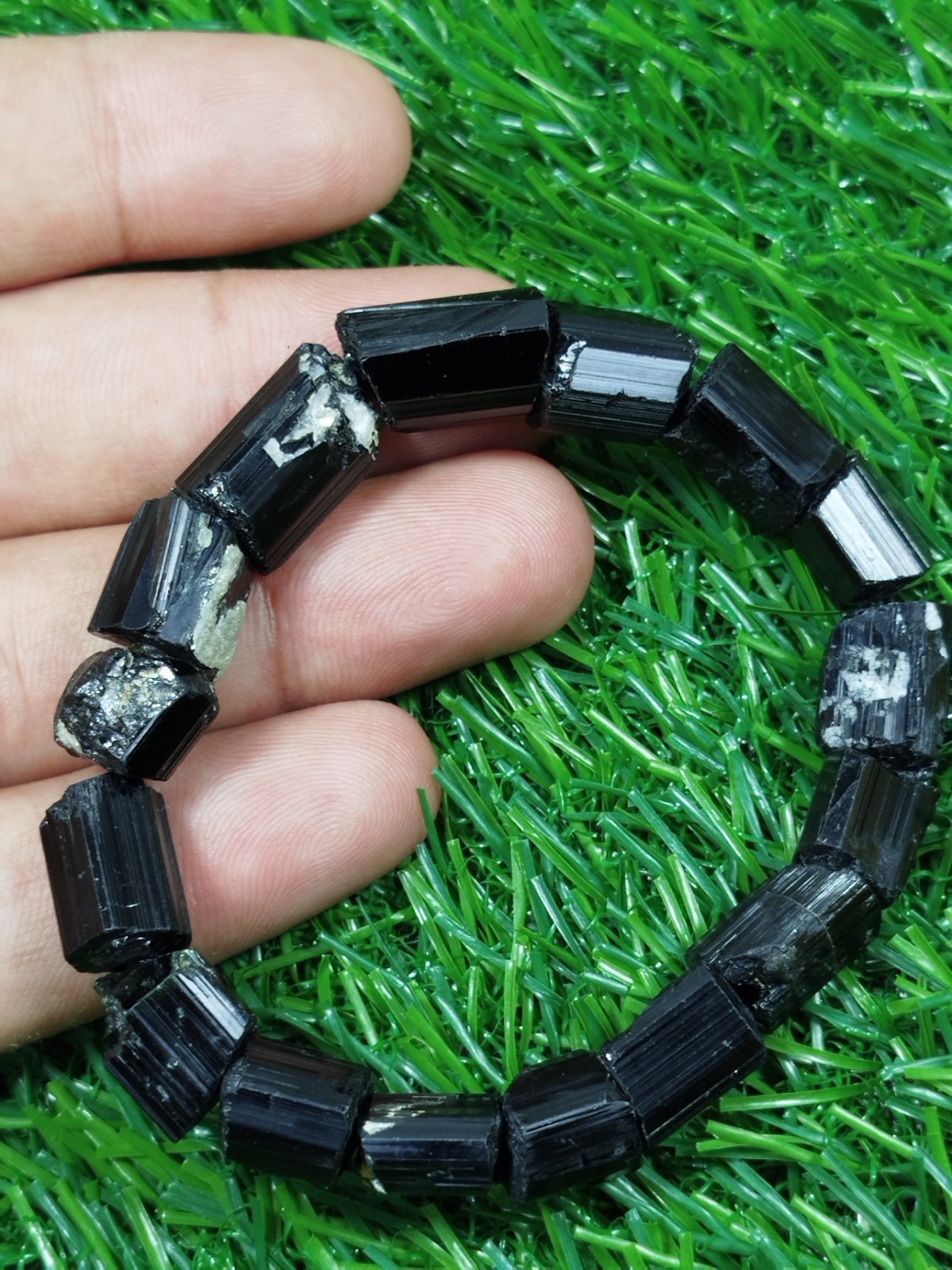 40 Grams Black Tourmaline Stackable Bracelet From Skardu Pakistan