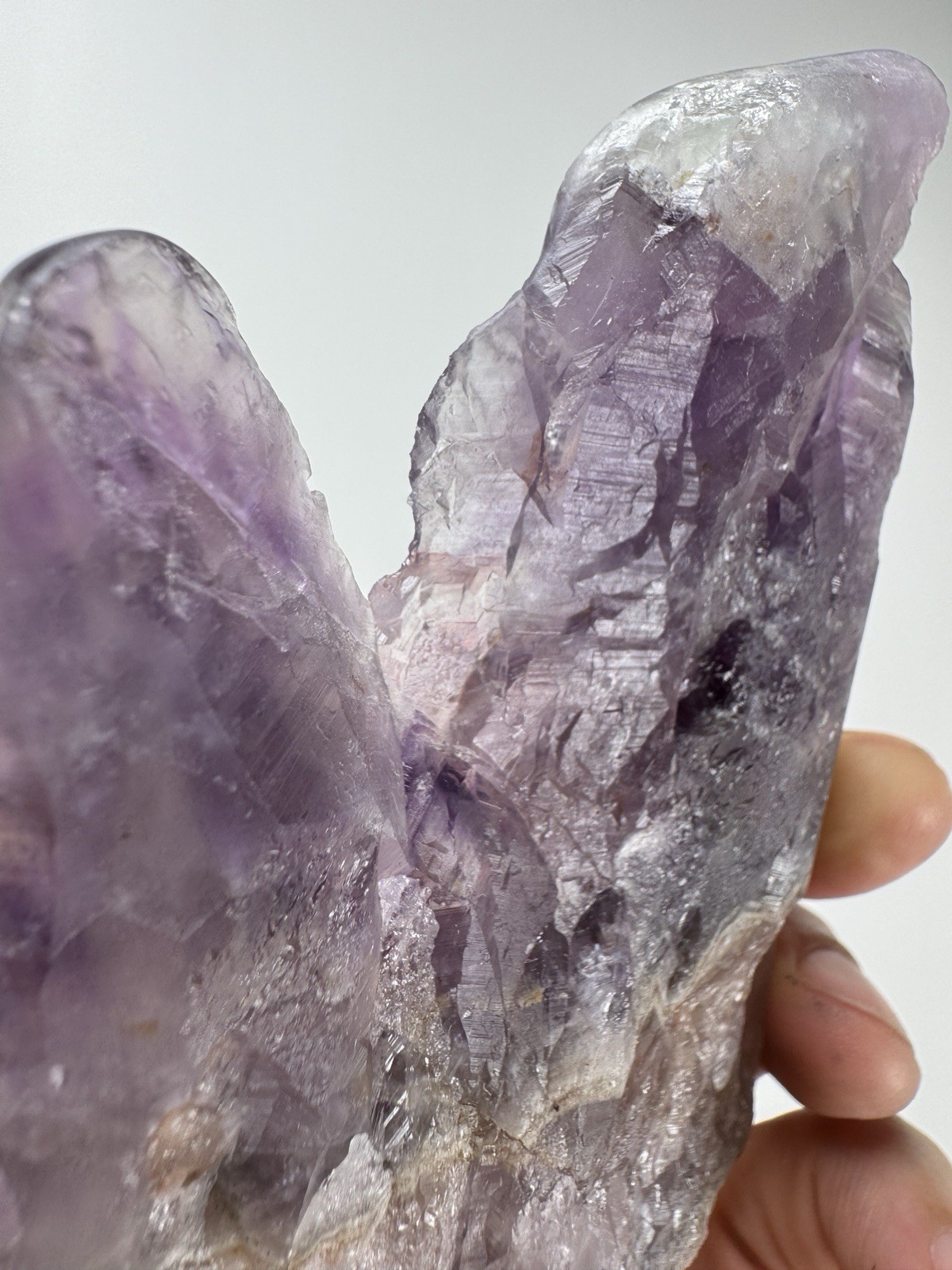 Boreal Amethyst Auralite 23 Crystal – Vertical Cut Polished Face