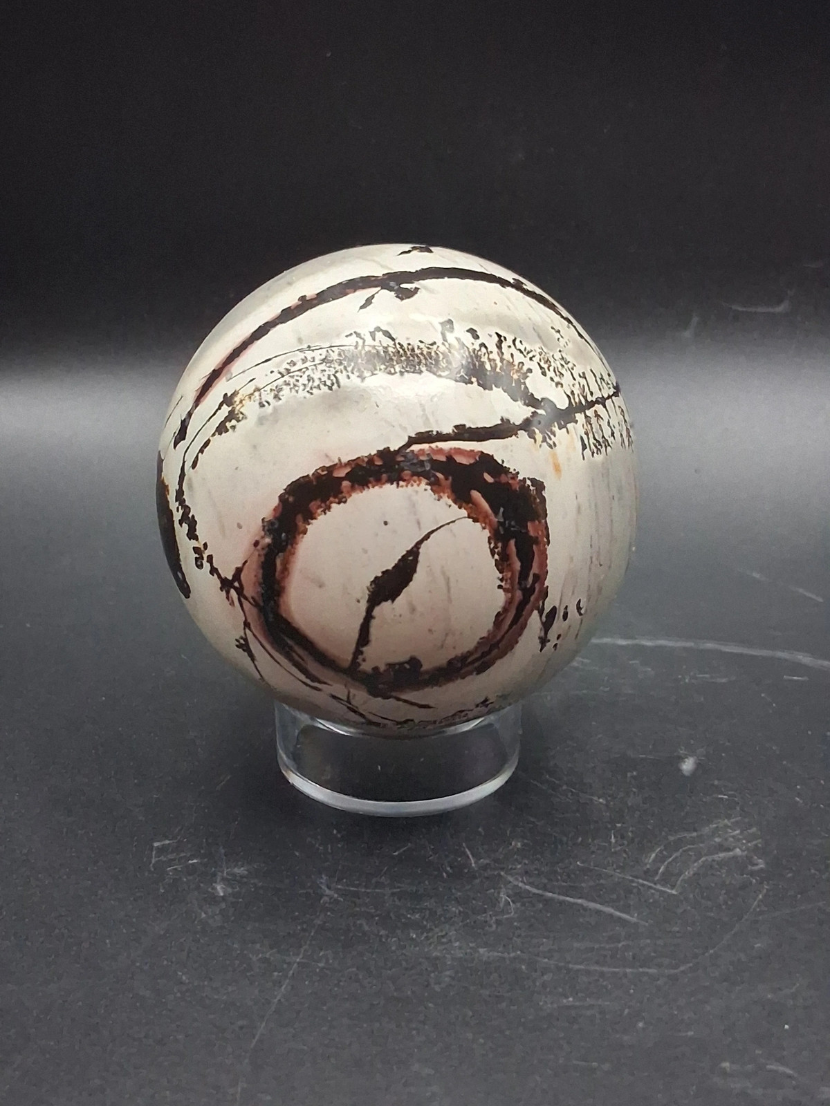 Picture jasper sphere! 63.9mm, 2.3 inches, 10 ounces